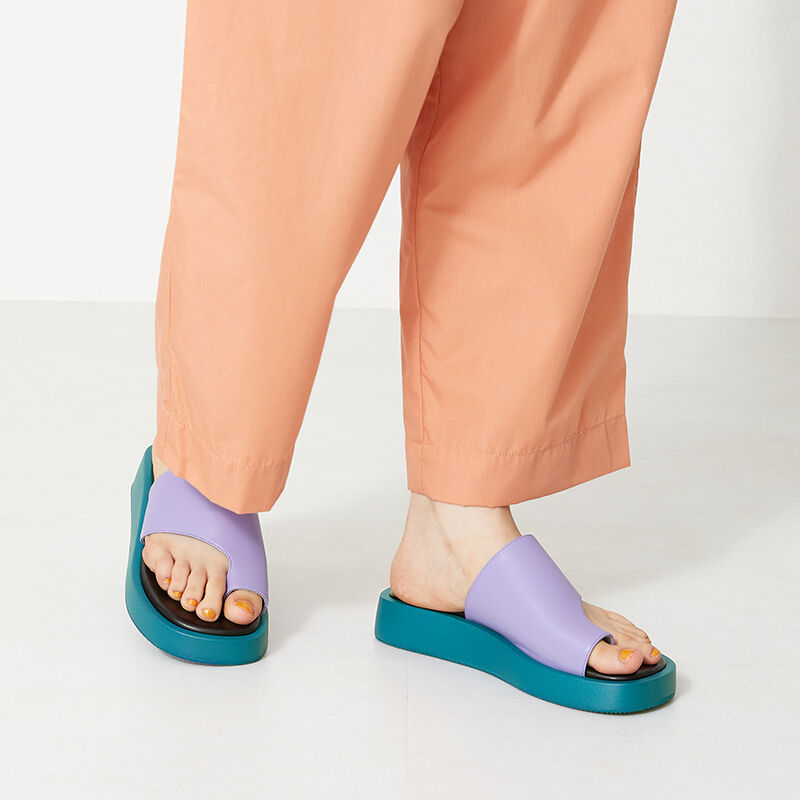 ORiental TRaffic「【アウトレット価格】厚底トングサンダル/31241」|サンダル|PURPLE