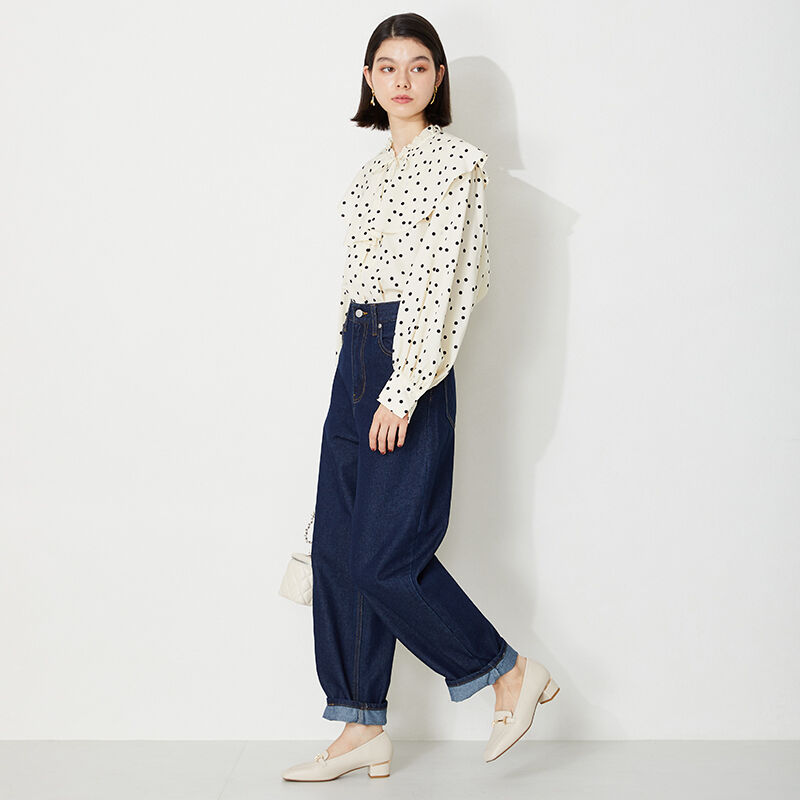 WA Oriental TRaffic「【定番】メタリックラインビットヒールローファー/32303 ローファー 人気 売れてる クッション」|パンプス|