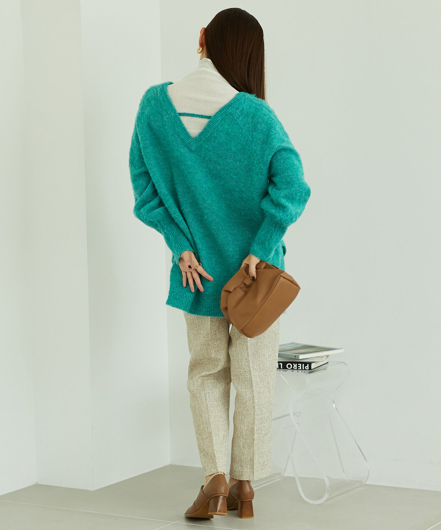 ORiental TRaffic「メランジVネックニットプルオーバー/MO33N06」|ニット・セーター|