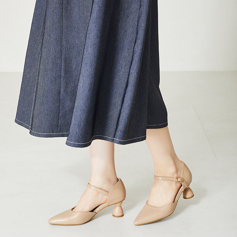 ORiental TRaffic「変形ヒールセパレートパンプス/41123」|パンプス|BEIGE