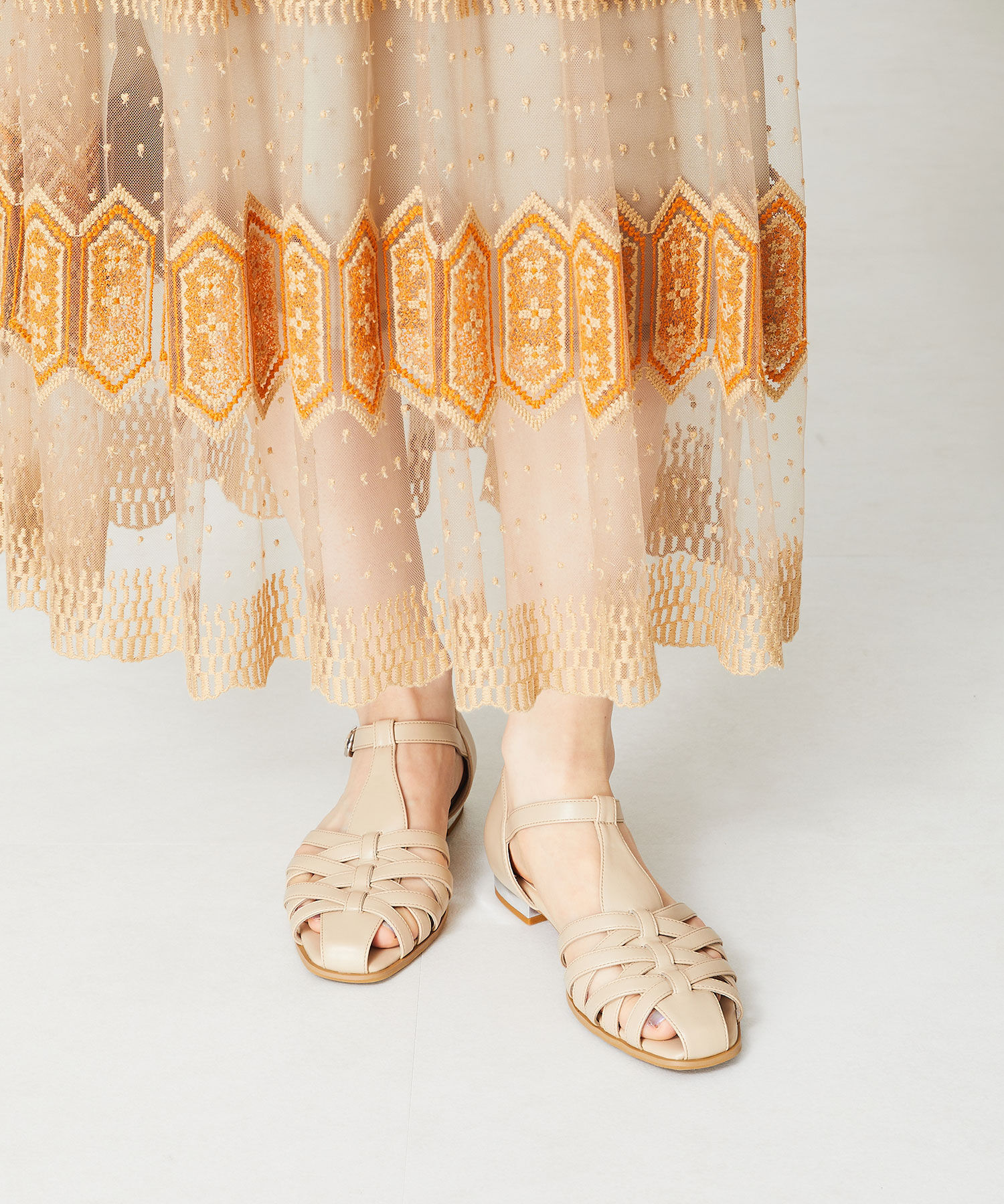 WA Oriental TRaffic「【トレンド】メタリックヒールグルカシューズ/42112 グルカサンダル 人気 カジュアル」|サンダル|