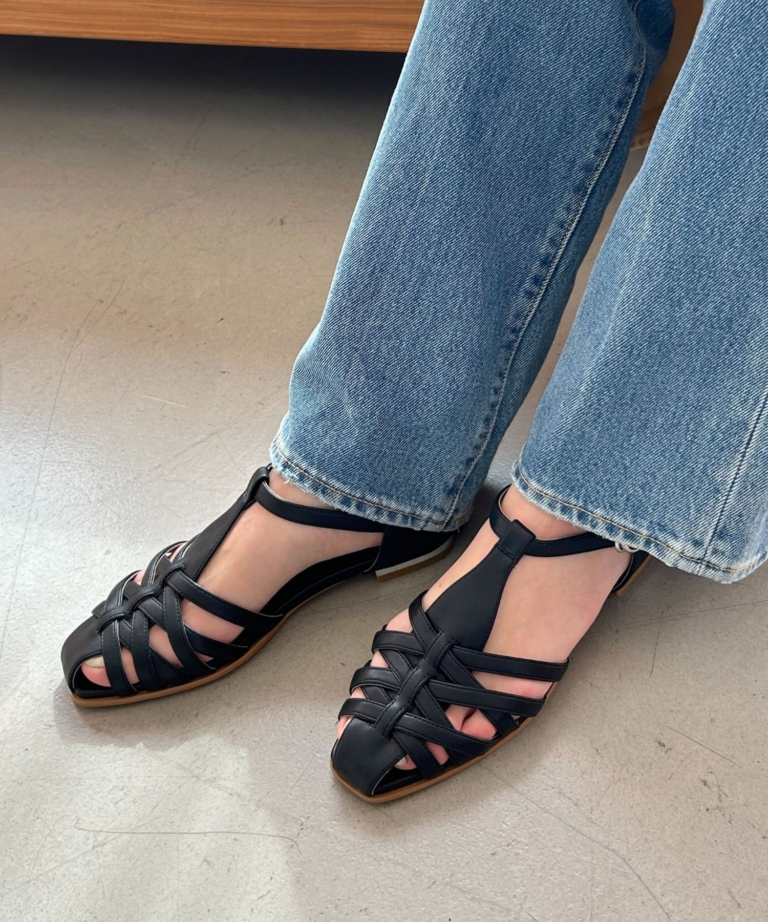 WA Oriental TRaffic「【トレンド】メタリックヒールグルカシューズ/42112 グルカサンダル 人気 カジュアル」|サンダル|