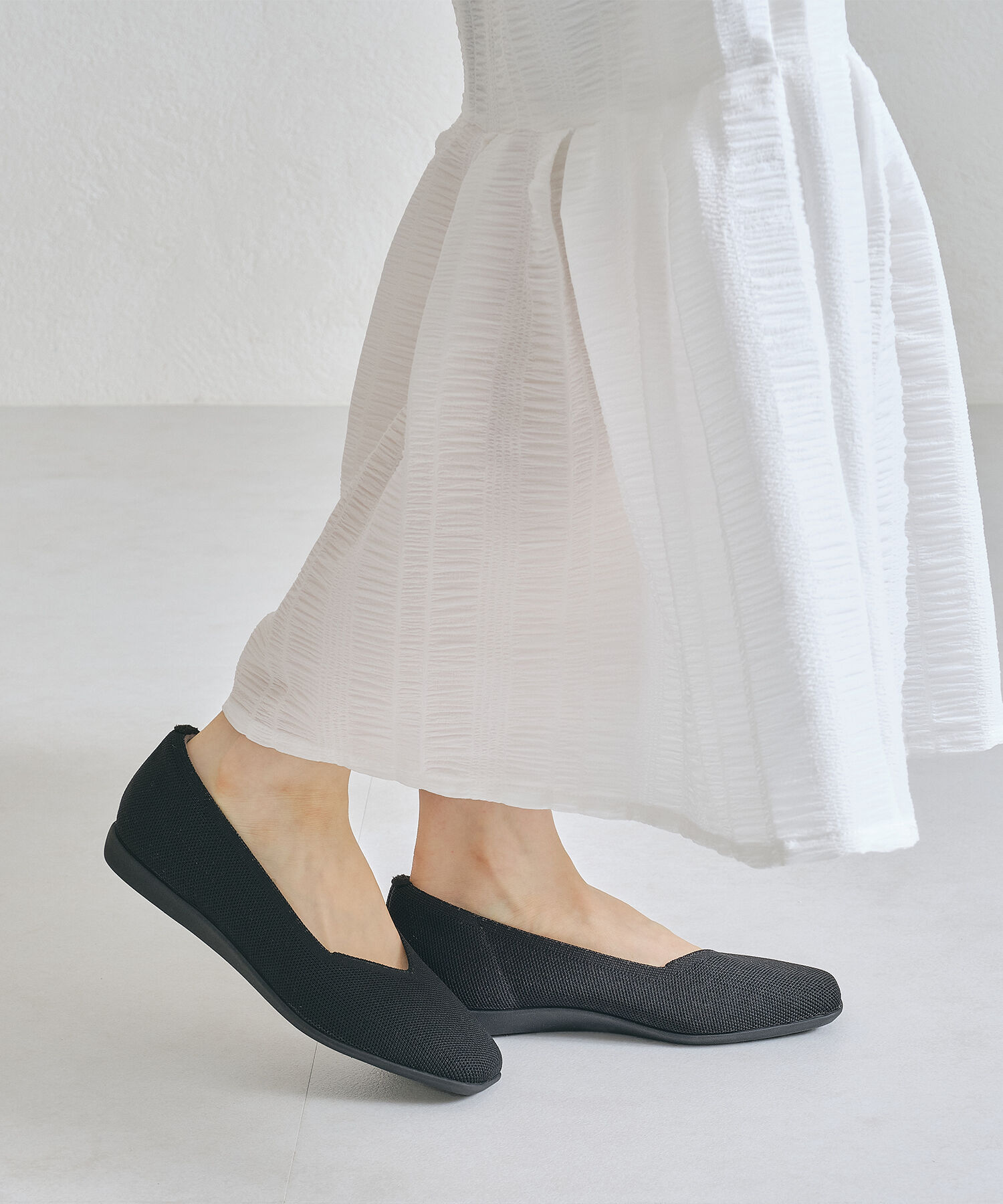 ORiental TRaffic「【洗濯OK】 ニットパンプス /R-3215 軽量 フラット ニット 通気性 柔らかい」|パンプス|