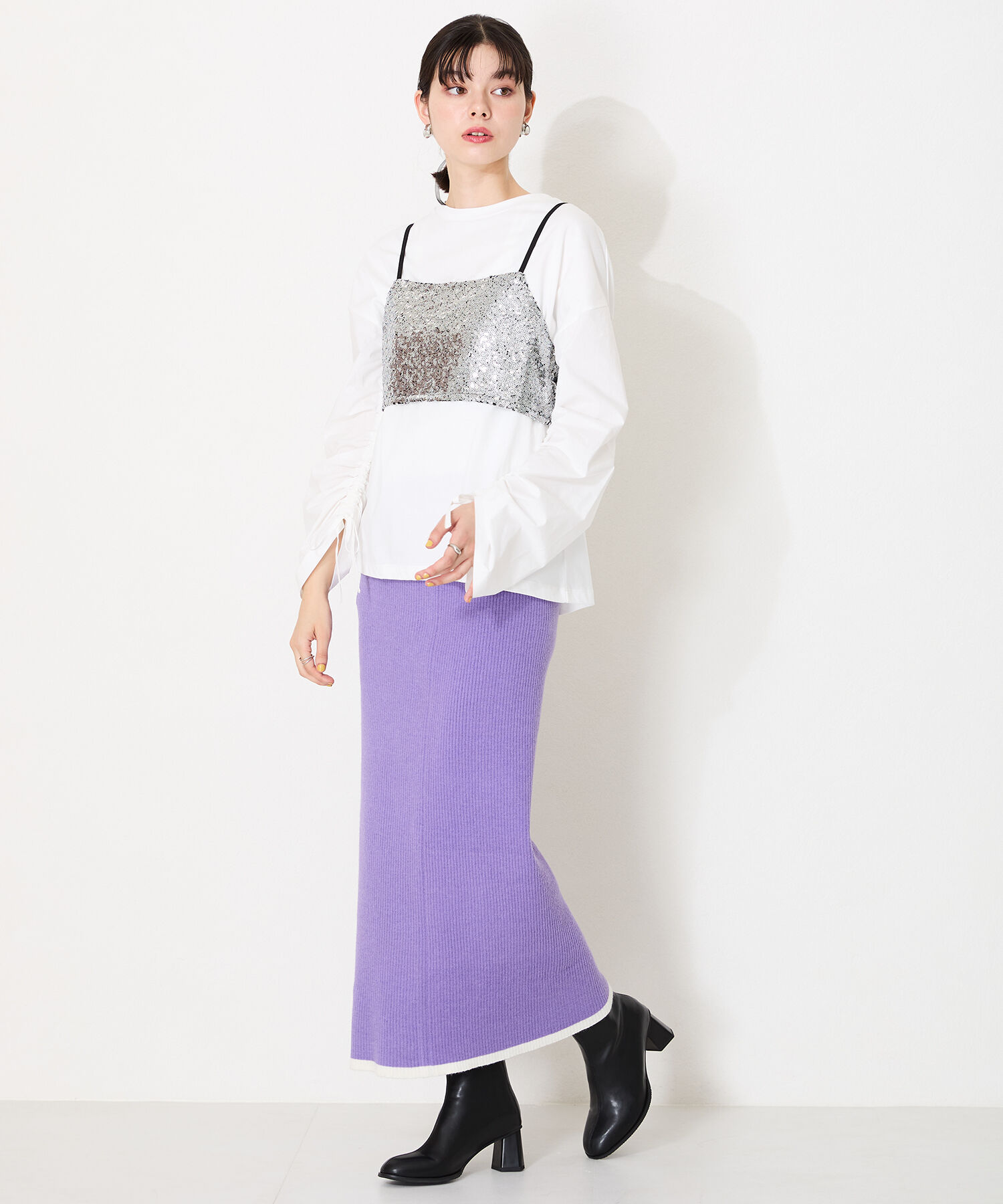 ORiental TRaffic「変形 ヒール ラウンドトゥ ショートブーツ /41405 太ヒール ヒール6.3ｃｍ」|ショートブーツ|