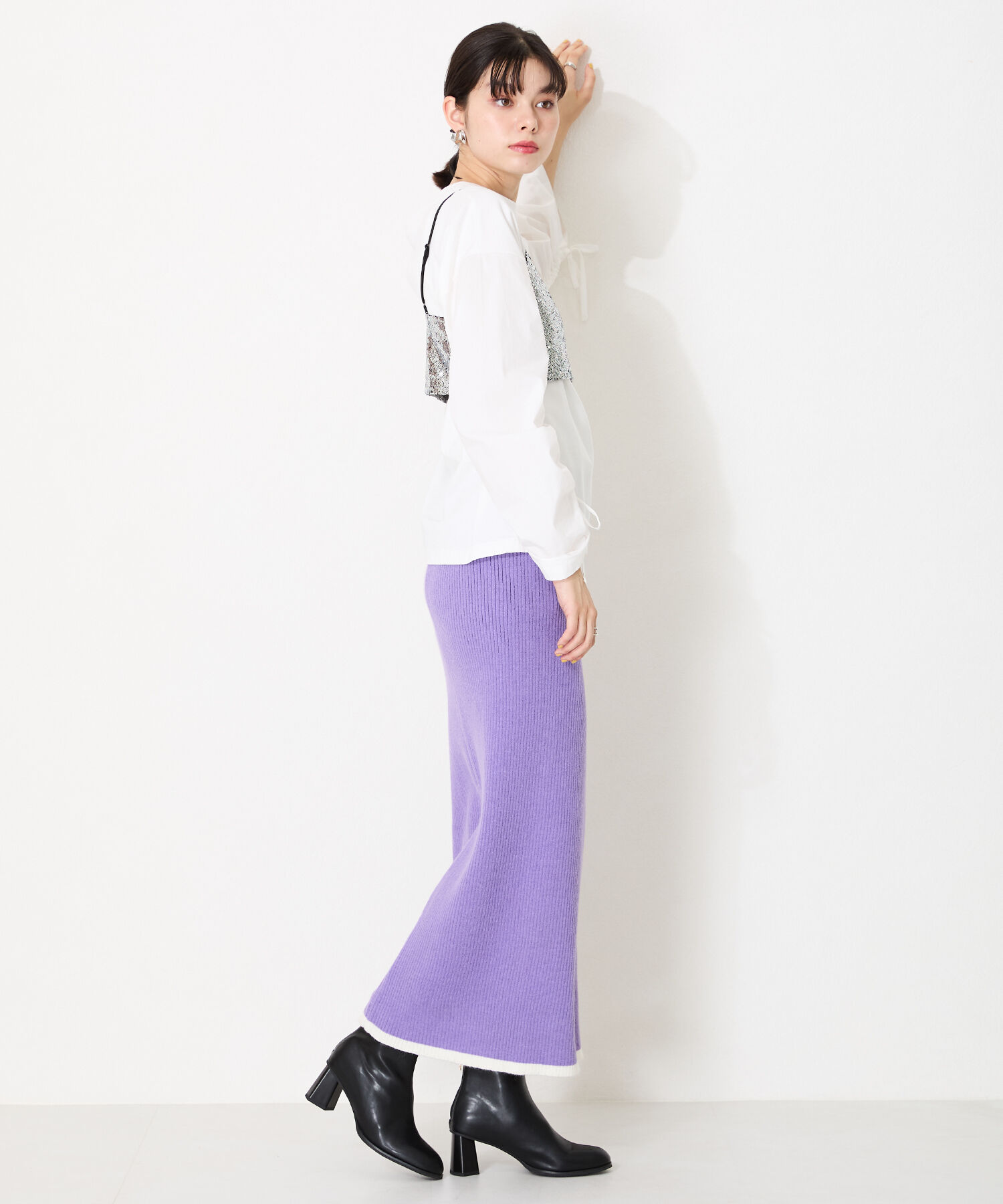 ORiental TRaffic「変形 ヒール ラウンドトゥ ショートブーツ /41405 太ヒール ヒール6.3ｃｍ」|ショートブーツ|