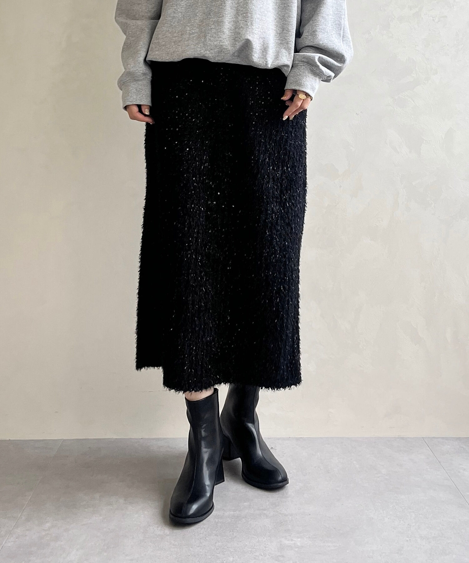 ORiental TRaffic「変形 ヒール ラウンドトゥ ショートブーツ /41405 太ヒール ヒール6.3ｃｍ」|ショートブーツ|