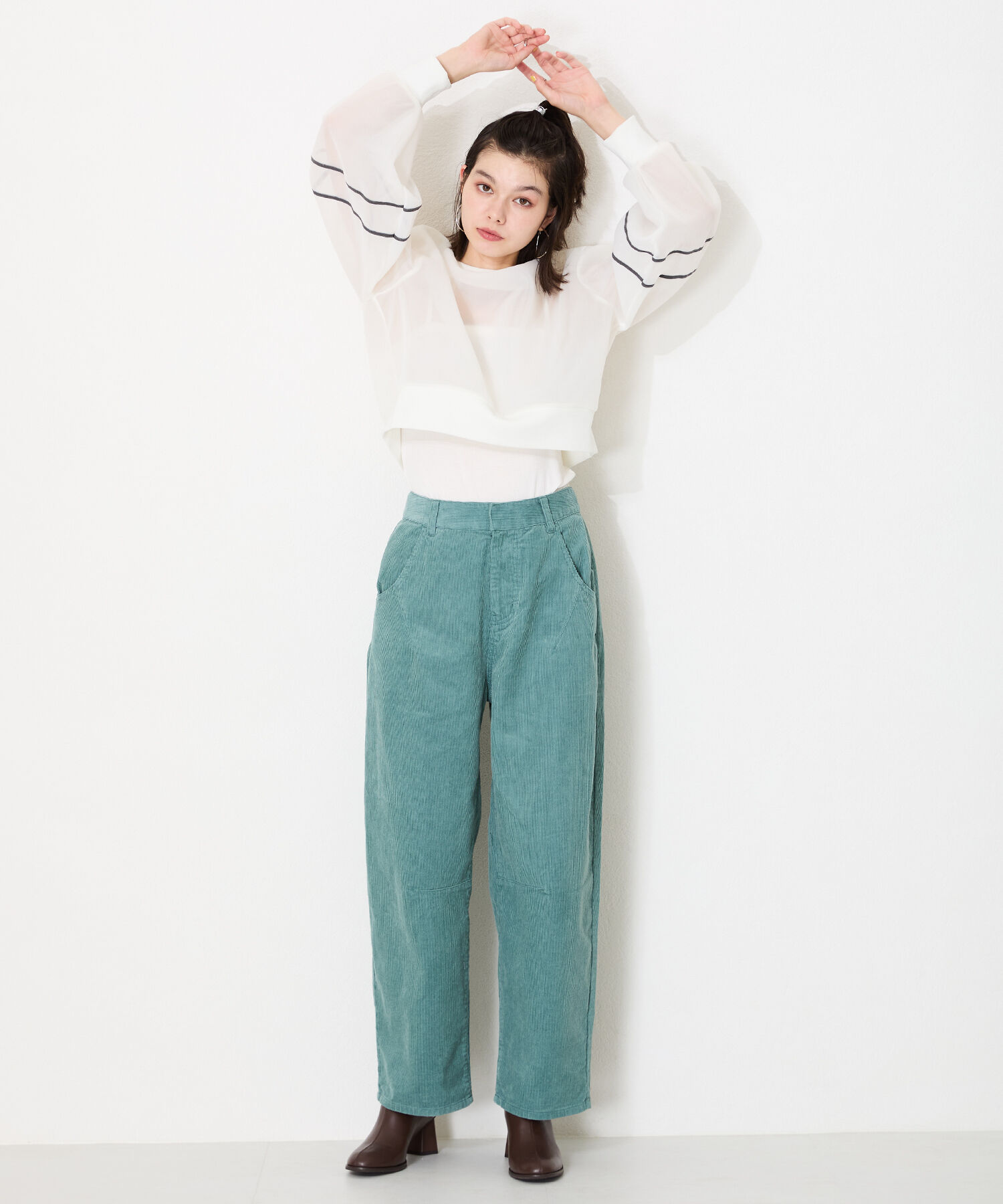 ORiental TRaffic「変形 ヒール ラウンドトゥ ショートブーツ /41405 太ヒール ヒール6.3ｃｍ」|ショートブーツ|