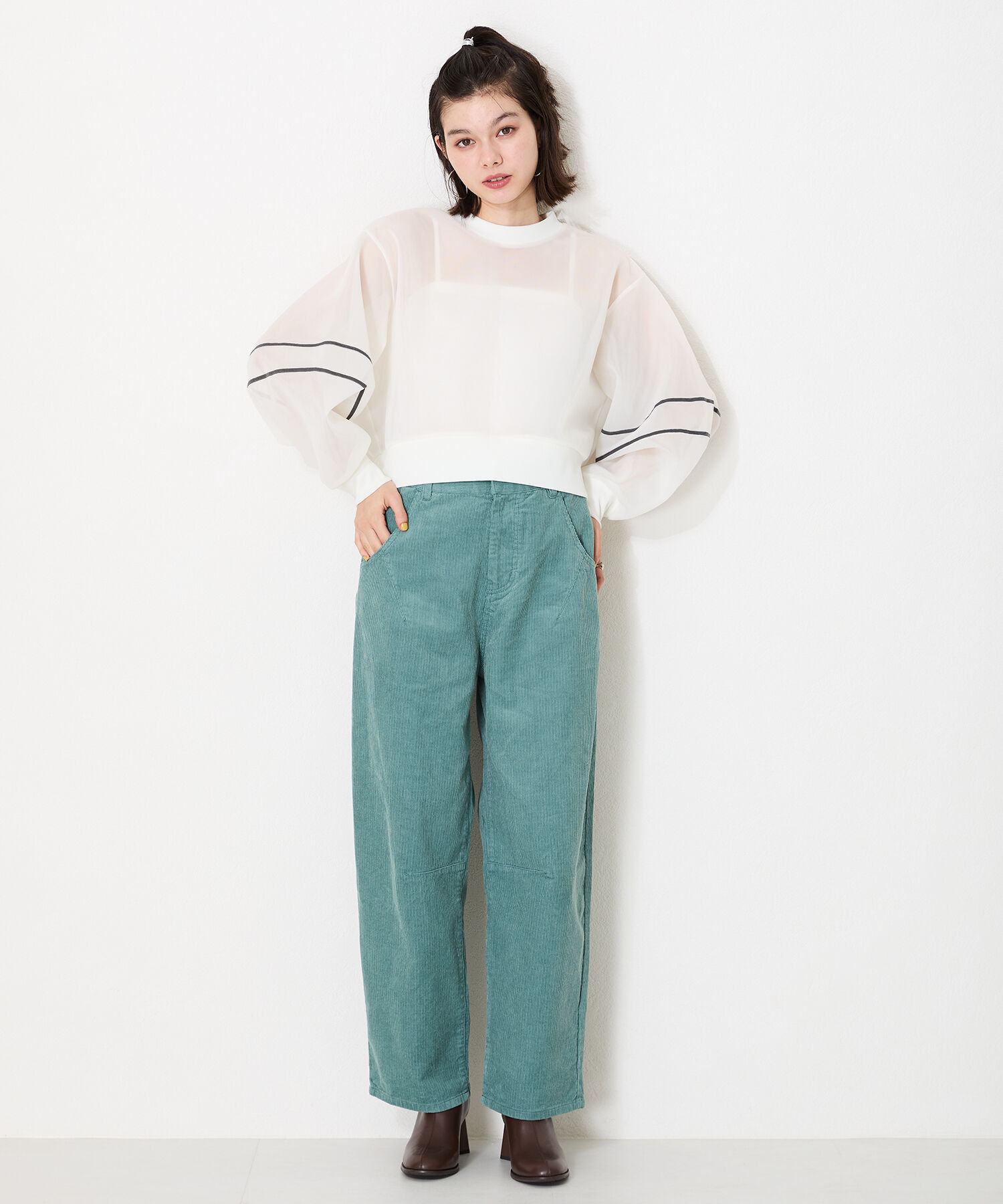 ORiental TRaffic「変形 ヒール ラウンドトゥ ショートブーツ /41405 太ヒール ヒール6.3ｃｍ」|ショートブーツ|