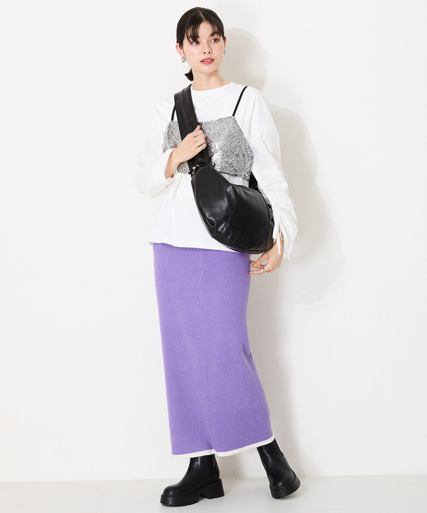 ORiental TRaffic「【BAG】ギャザーショルダーボディバッグ/BA-234 トレンド 人気 売れてる」|ショルダー・メッセンジャー|