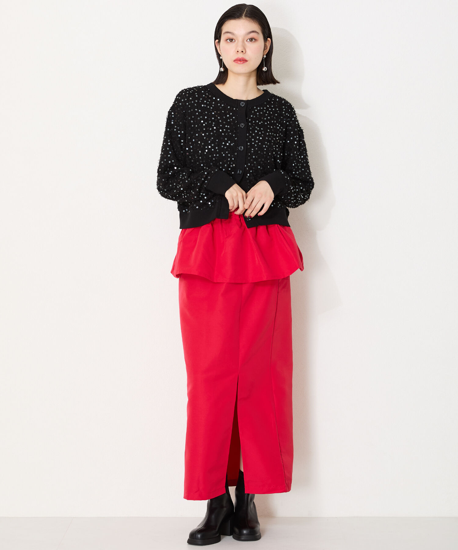 ORiental TRaffic「●2024秋冬新作●オブリークトゥバックジップブーツ/41420」|ショートブーツ|