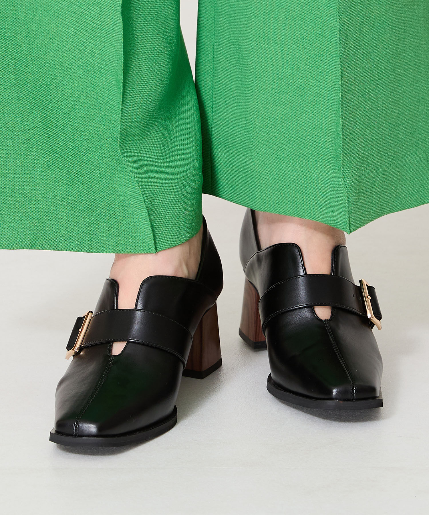 ORiental TRaffic「●2025春夏新作●ウッドヒールベルトパンプス/51103 パンプス トレンド 人気 売れてる」|パンプス|