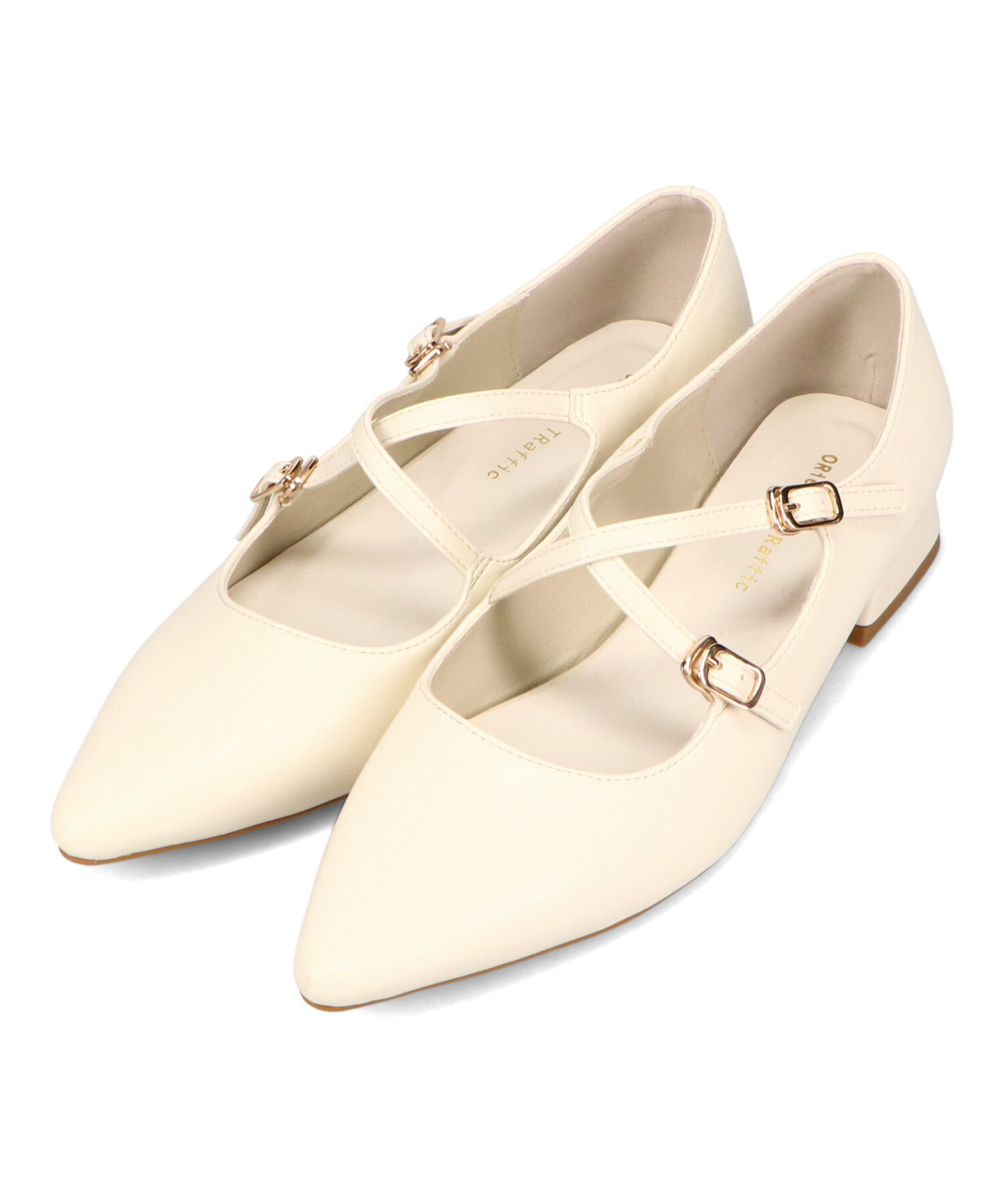 ORiental TRaffic「●2025春夏新作●クロスストラップポインテッドトゥパンプス/51116　フラット トレンド 人気」|パンプス|