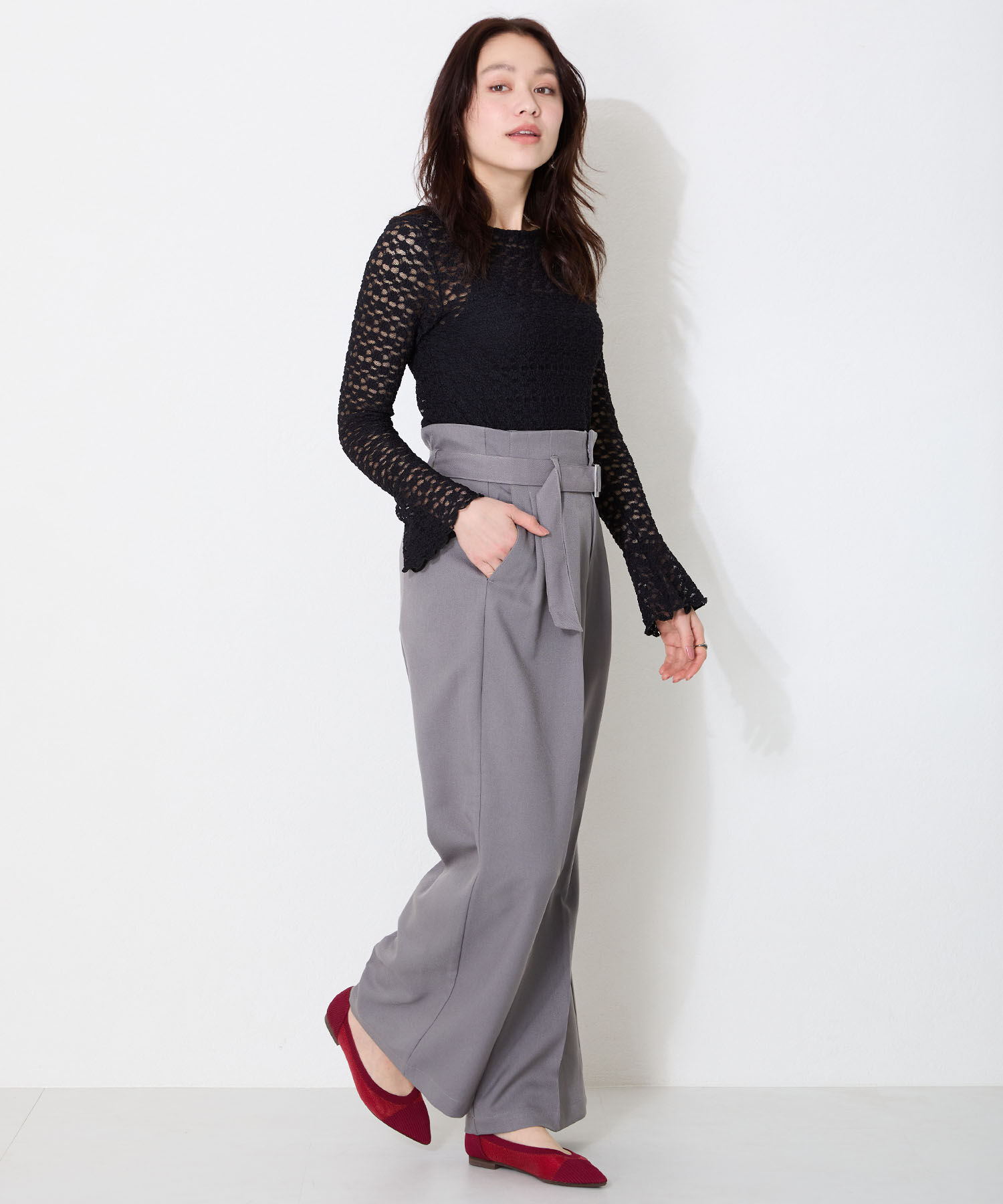 WA Oriental TRaffic「●人気アイテム● 軽量 シアー ニットパンプス /52108 柔らかい クッション」|パンプス|