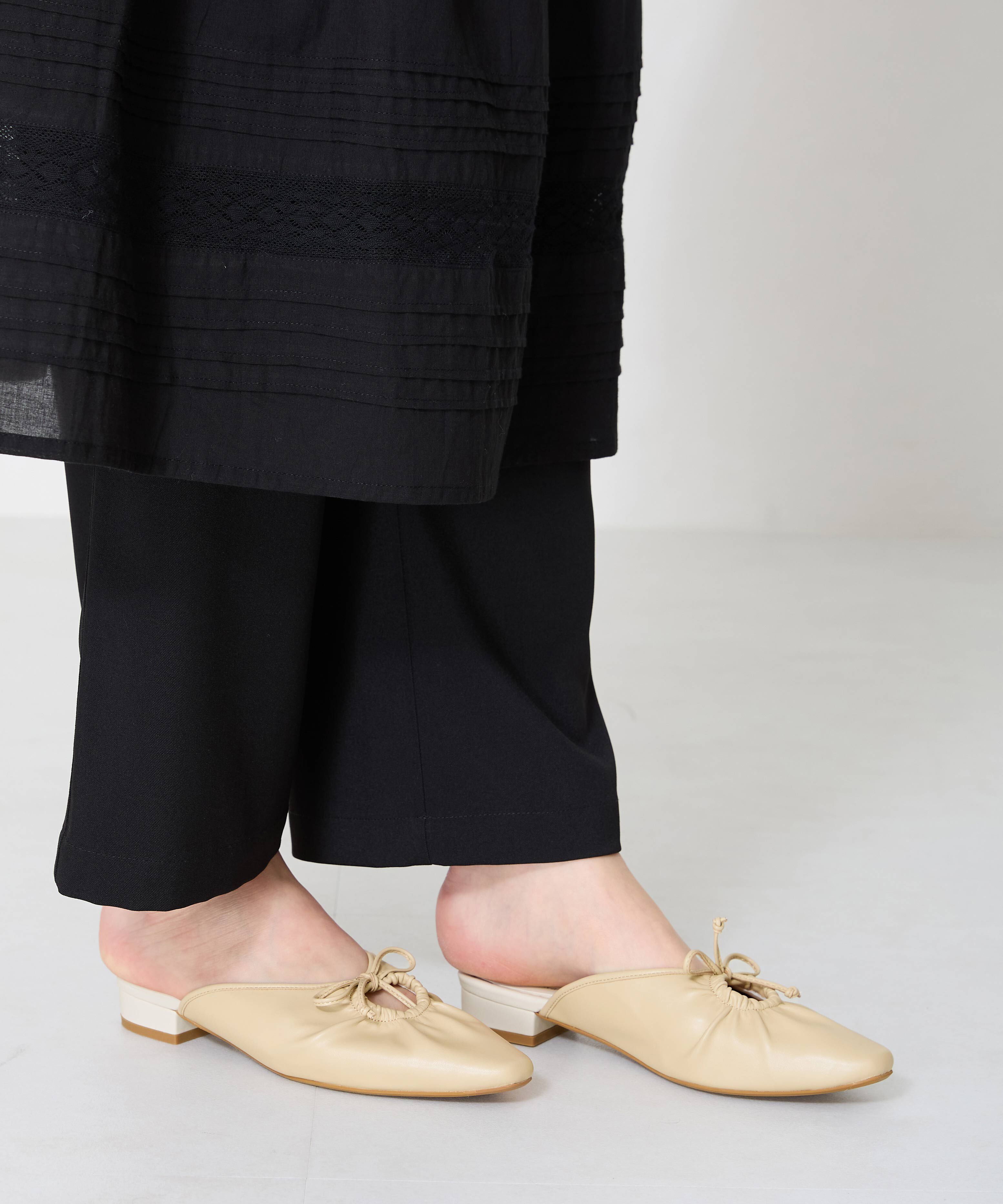 WA Oriental TRaffic「●2025春夏新作●スクエアトゥギャザーリボンミュール/52107」|パンプス|