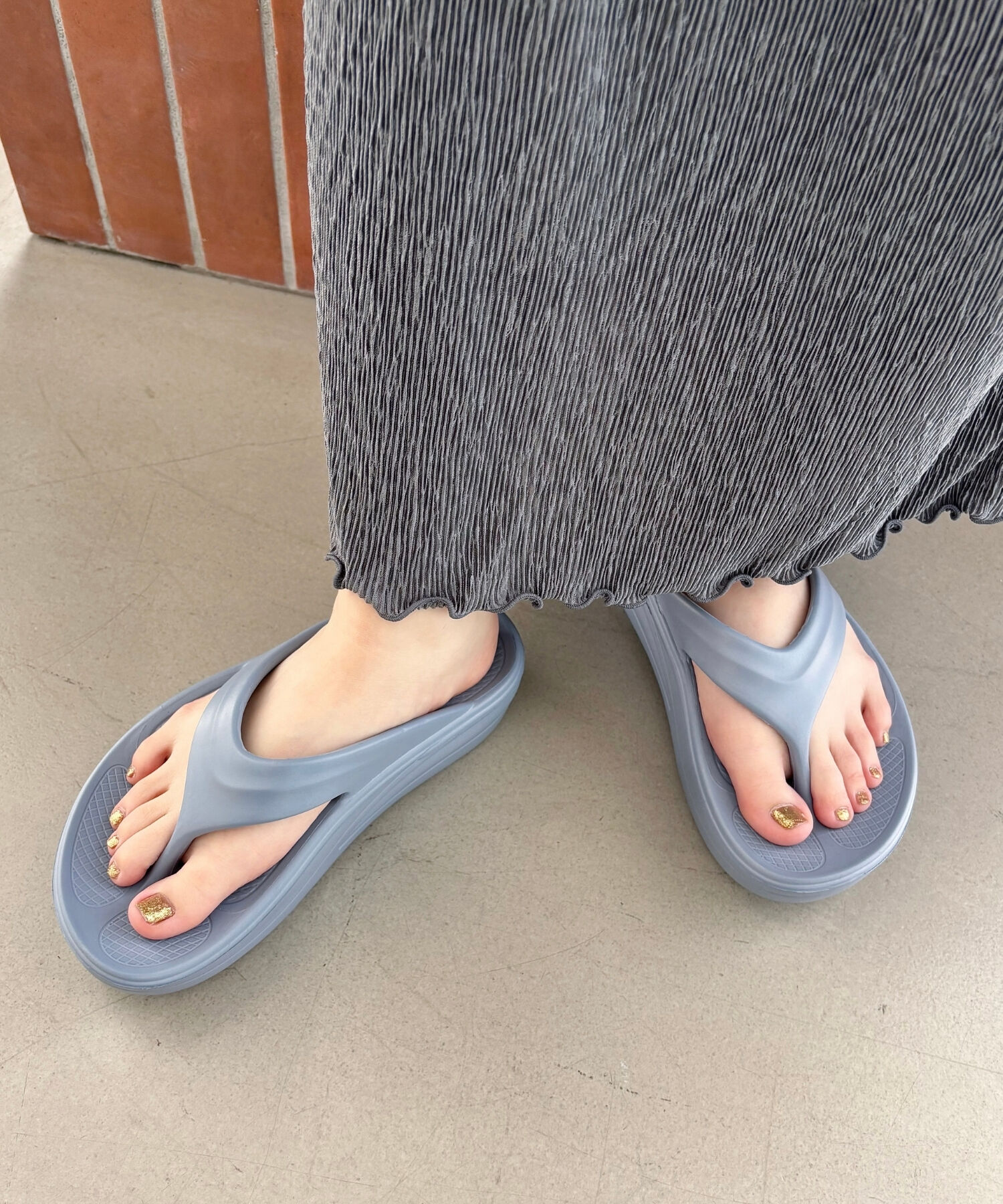 ORiental TRaffic「【リカバリーサンダル】●大人気アイテム●厚底EVAトングサンダル/OT3226 厚底 トング サンダル 」|サンダル|