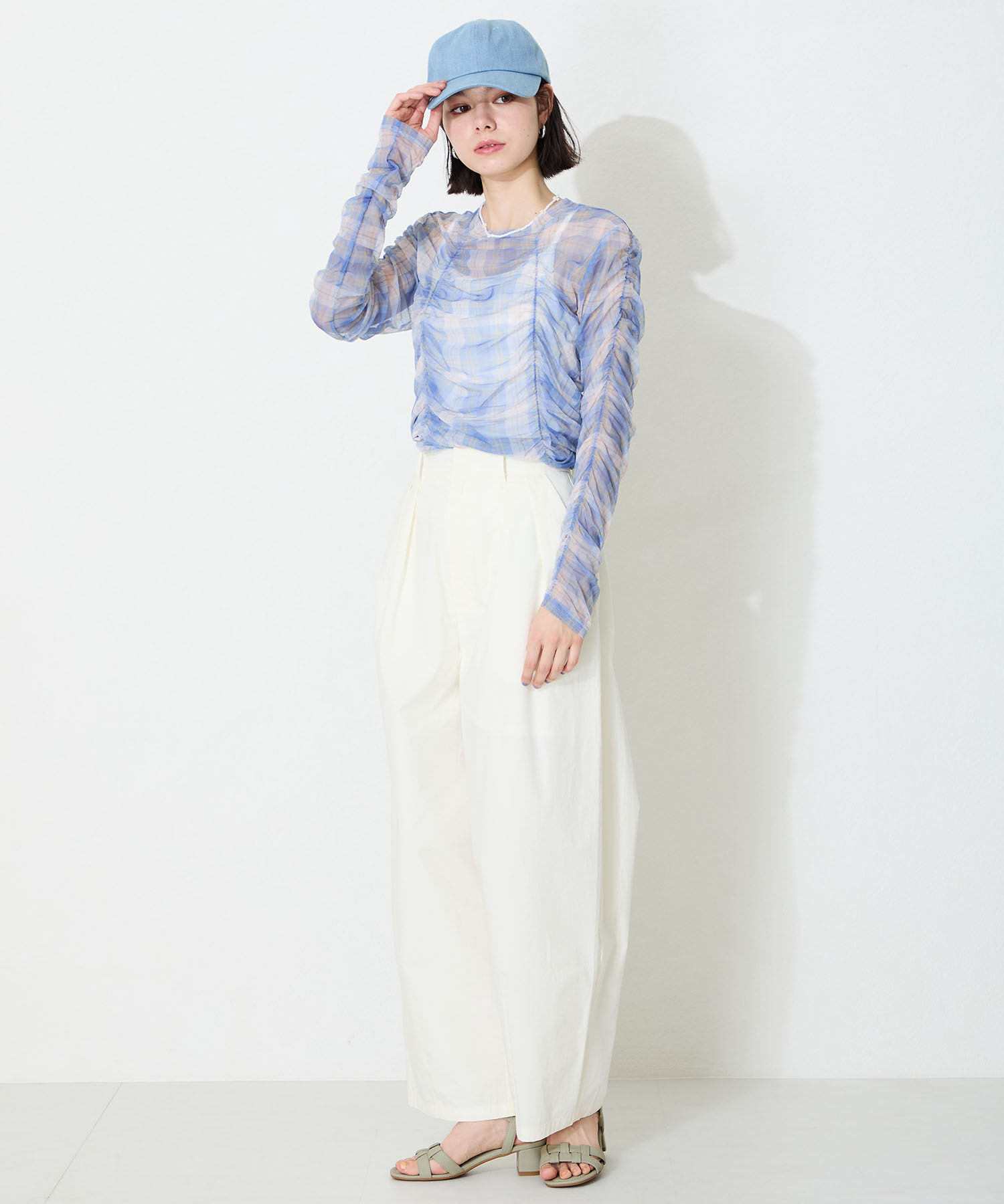 WA Oriental TRaffic「●2025春夏新作●編み込みヒールサンダル/52203 サンダル 人気 トレンド 華奢 ヒール5.2cm」|サンダル|