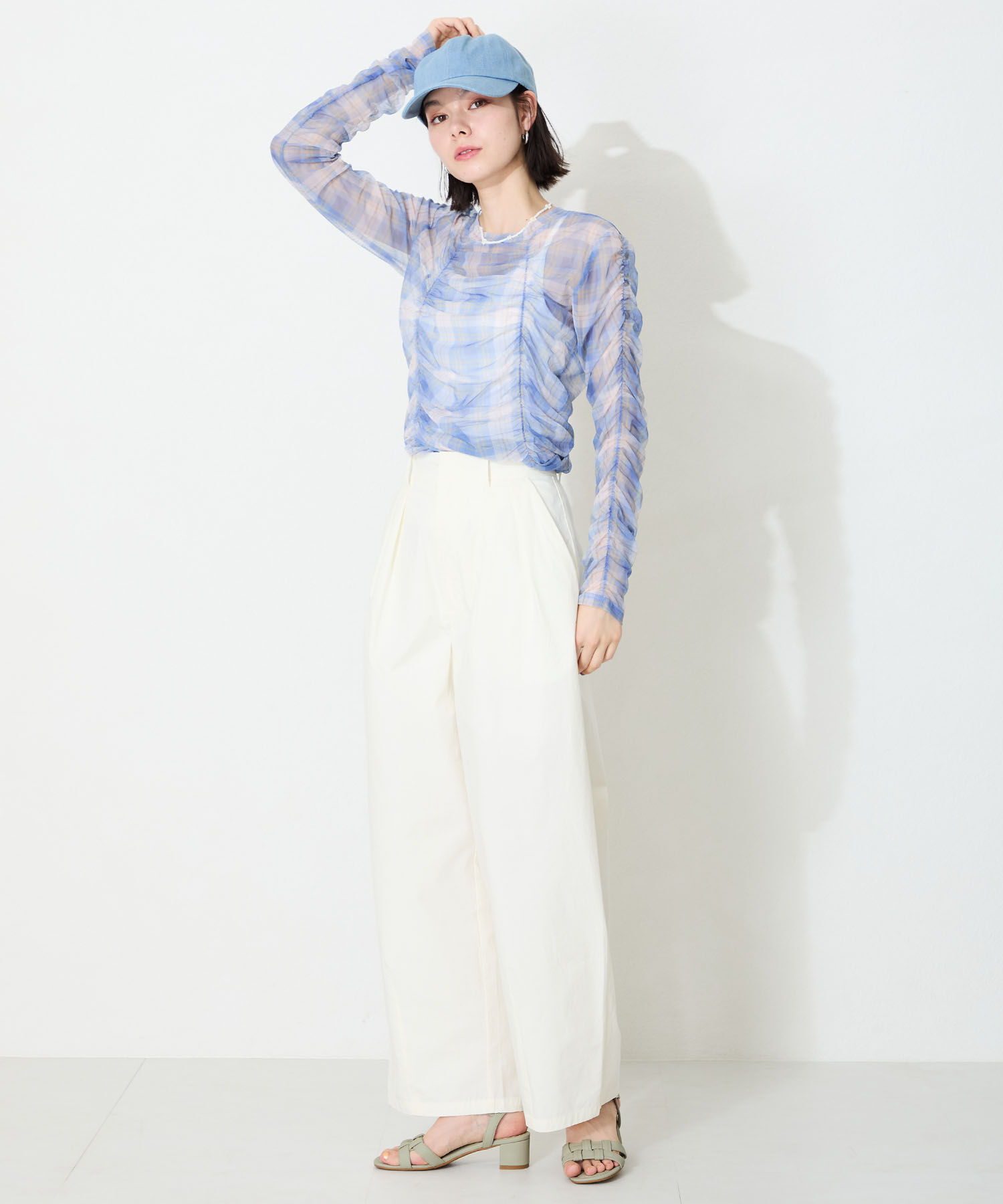 WA Oriental TRaffic「●2025春夏新作●編み込みヒールサンダル/52203 サンダル 人気 トレンド 華奢 ヒール5.2cm」|サンダル|