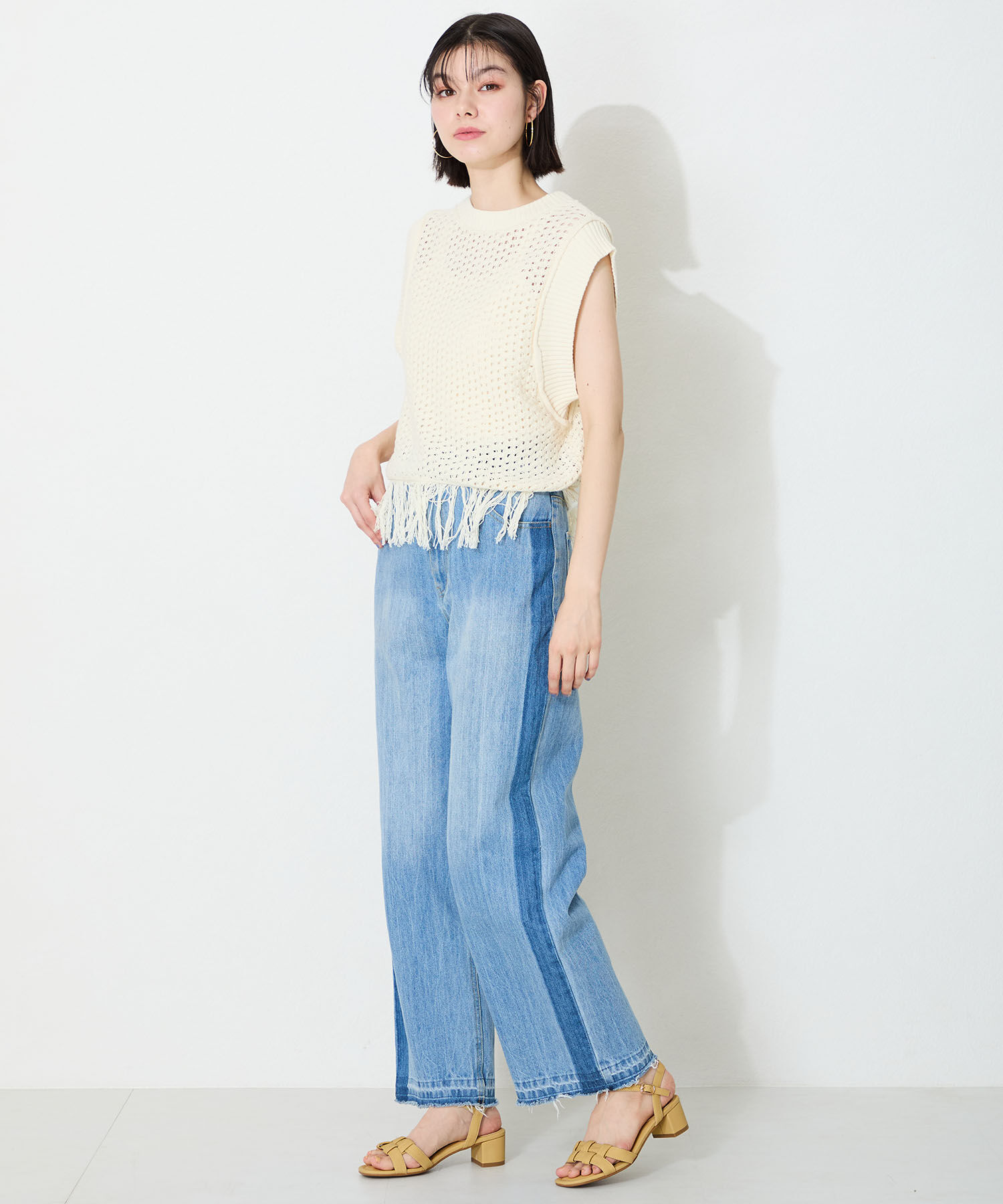 WA Oriental TRaffic「●2025春夏新作●編み込みヒールサンダル/52203 サンダル 人気 トレンド 華奢 ヒール5.2cm」|サンダル|