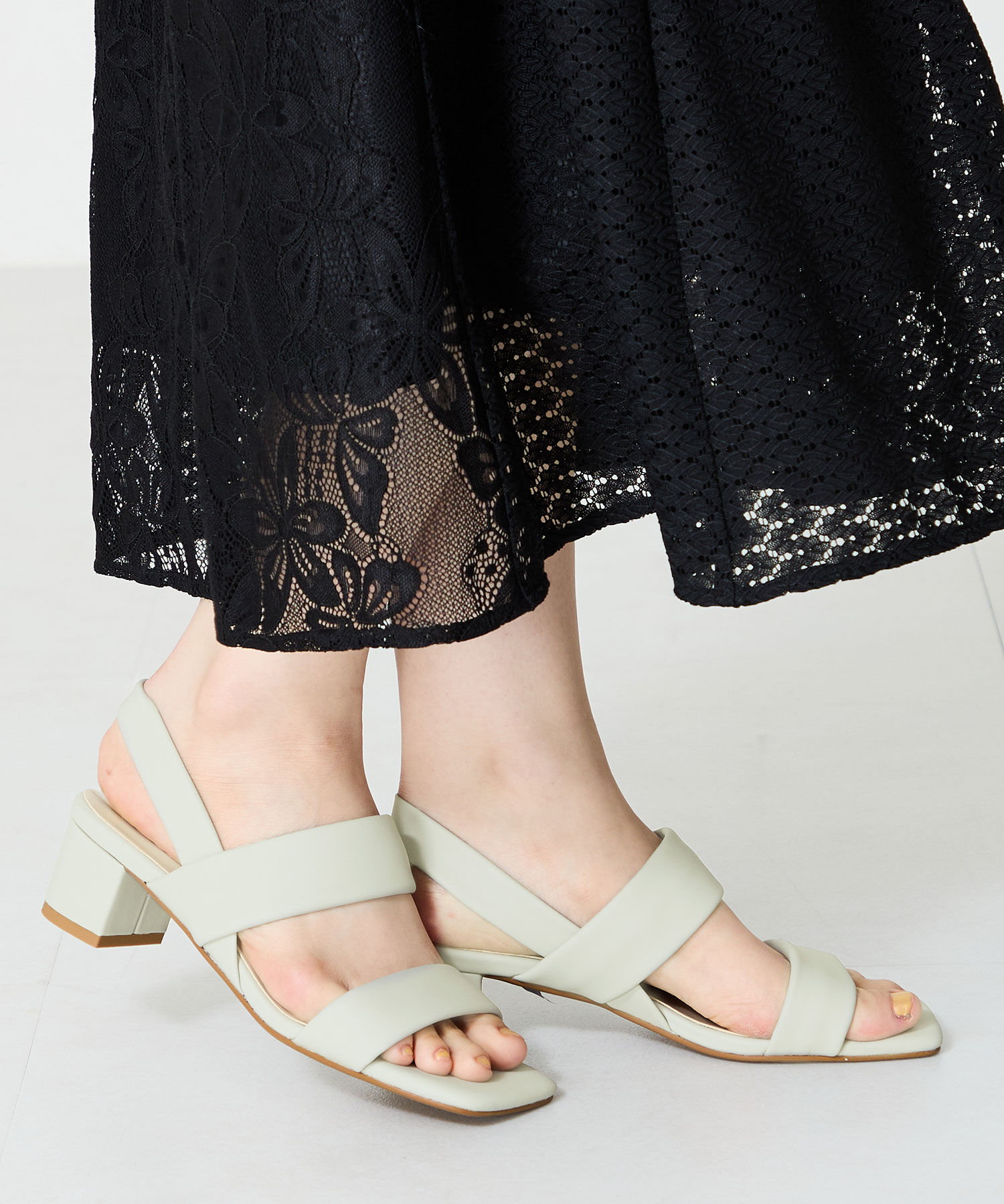 WA Oriental TRaffic「●2025春夏新作●ソフトレザーダブルベルトサンダル/52208 柔らかい 人気 フィット トレンド」|サンダル|GREEN