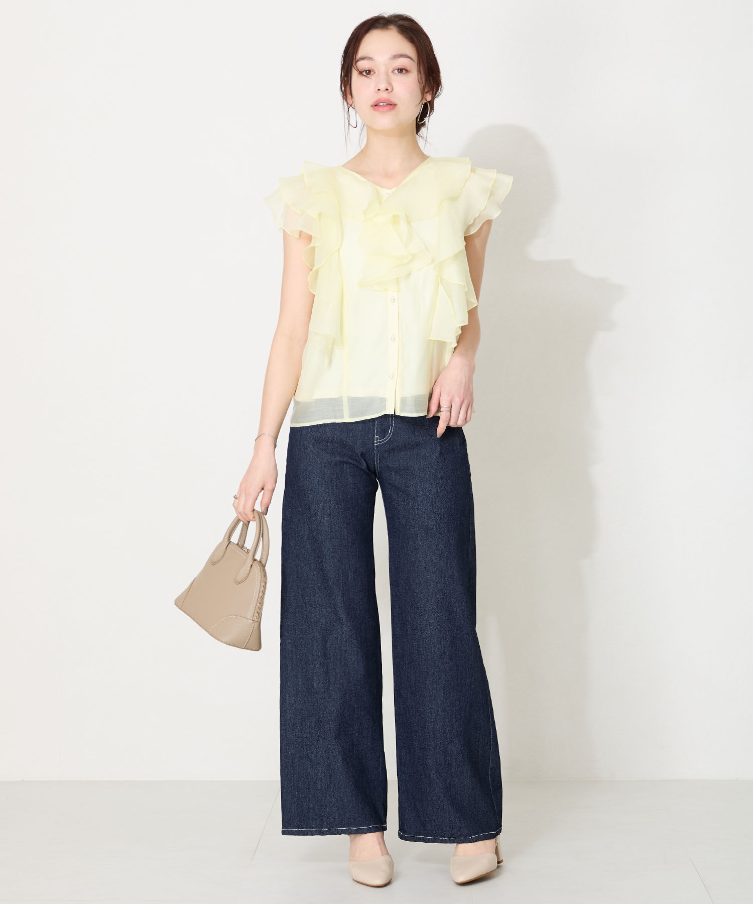 ORiental TRaffic「【WEB限定】アーモンドトゥ セパレートパンプス /55103 ストラップパンプス 太ヒール オフィス」|パンプス|