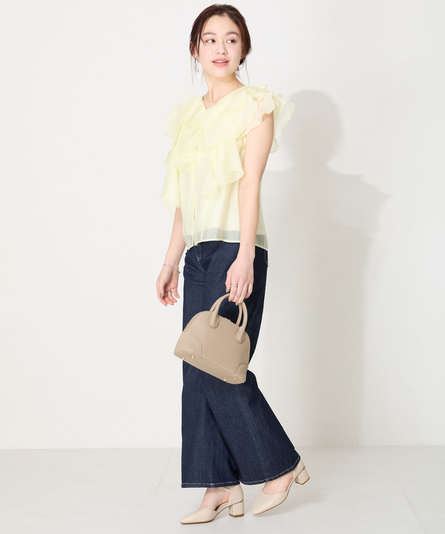 ORiental TRaffic「【WEB限定】アーモンドトゥ セパレートパンプス /55103 ストラップパンプス 太ヒール オフィス」|パンプス|