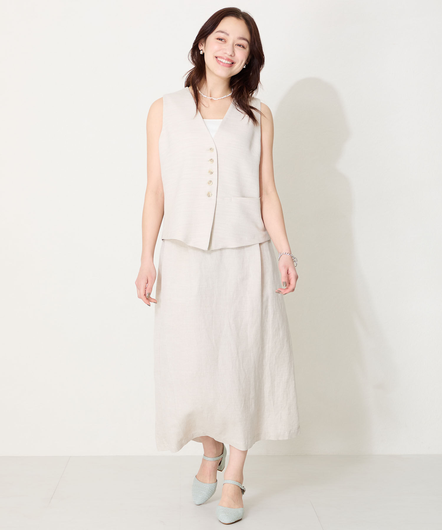 ORiental TRaffic「【WEB限定】アーモンドトゥ セパレートパンプス /55103 ストラップパンプス 太ヒール オフィス」|パンプス|