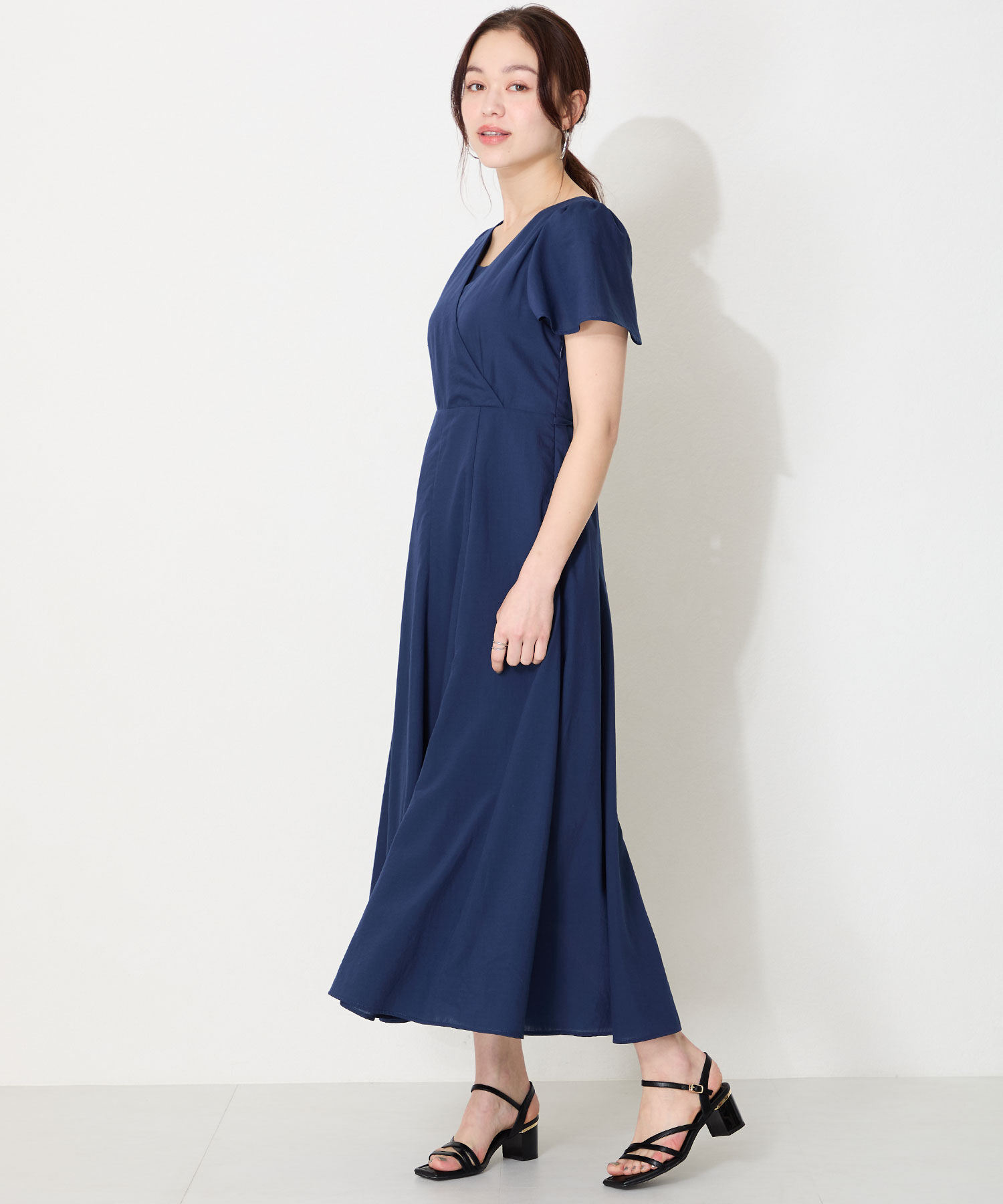 ORiental TRaffic「●2025春夏新作●アシンメトリーストラップヒールサンダル/51230 サンダル 人気 トレンド ヒール6.7cm」|サンダル|