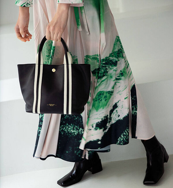 TOPKAPI TREASURE「ソフトシュリンク テープコンビ ミニ トート バッグ ショルダーベルト付」|トートバッグ|