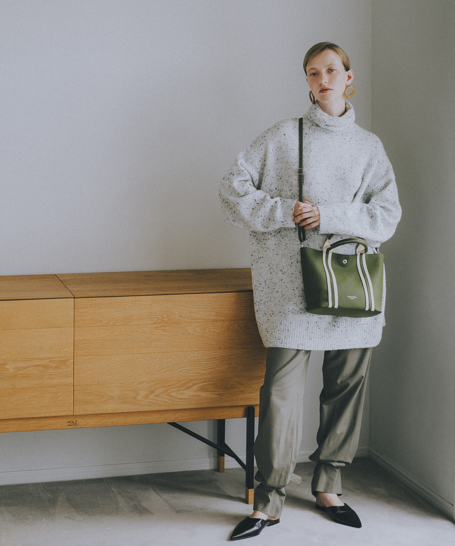 TOPKAPI TREASURE「ソフトシュリンク テープコンビ ミニ トート バッグ ショルダーベルト付」|トートバッグ|