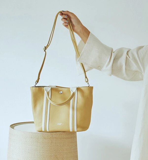 TOPKAPI TREASURE「ソフトシュリンク テープコンビ ミニ トート バッグ ショルダーベルト付」|トートバッグ|