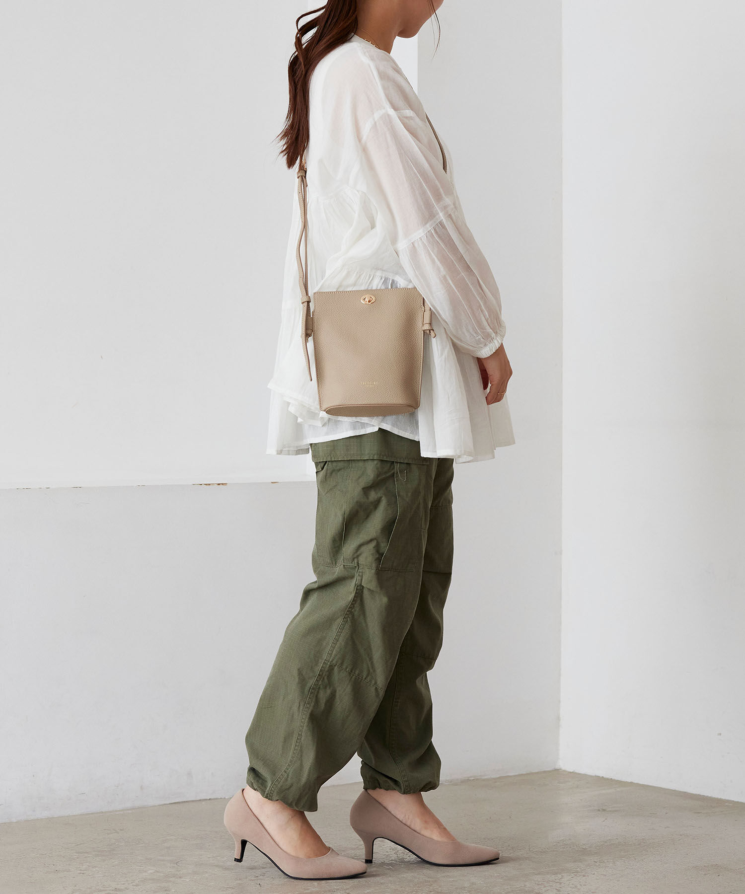 TOPKAPI TREASURE「【TREASURE TOPKAPI】シュリンクレザー ミニ バケツ型 ショルダーバッグ」|ショルダー・メッセンジャー|