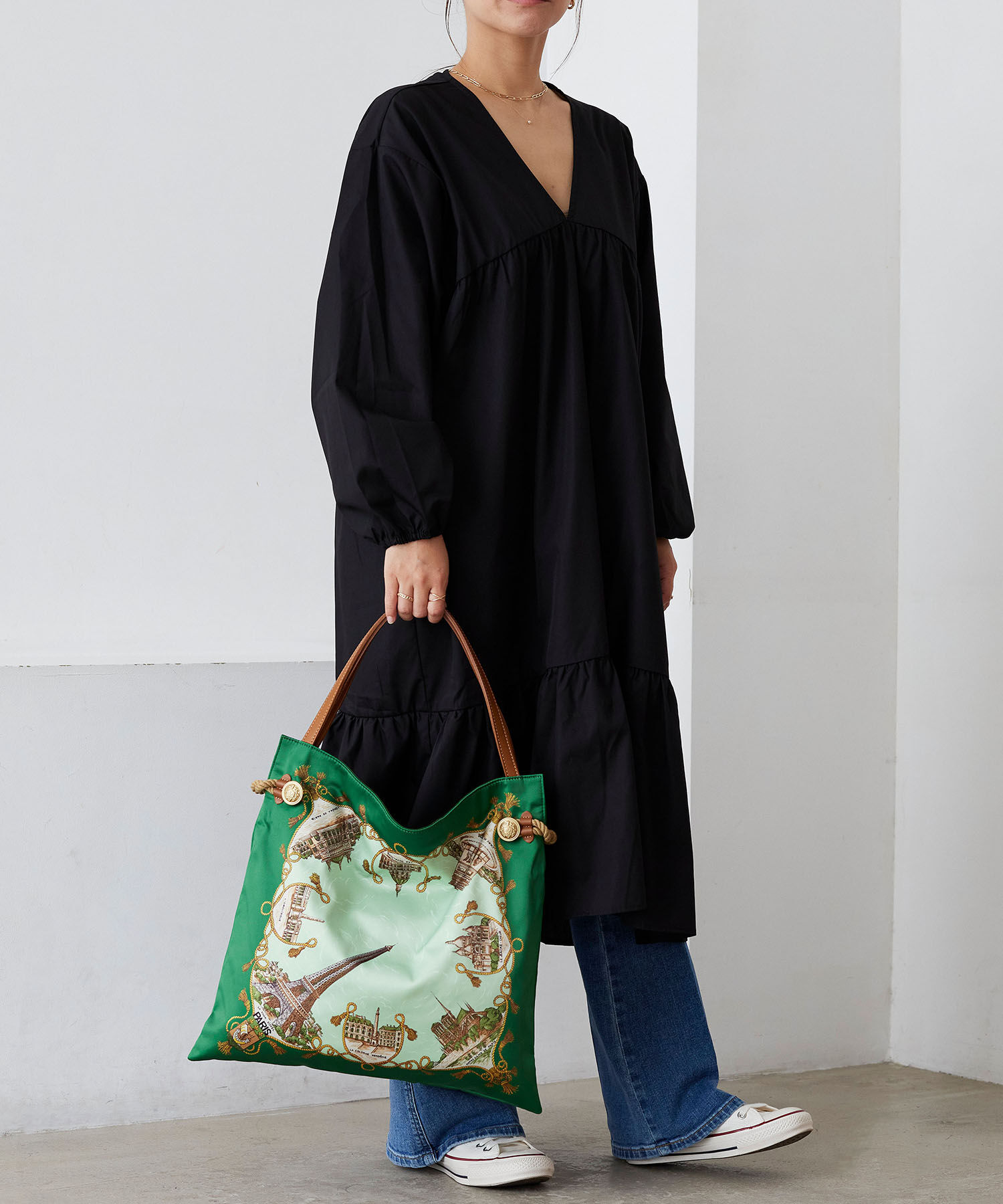 TOPKAPI TREASURE「【TREASURE TOPKAPI】マイルドサテン スカーフ柄 トートバッグ 2023」|トートバッグ|