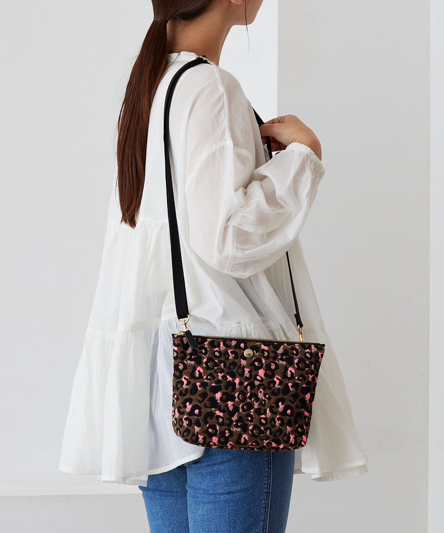 TOPKAPI TREASURE「【TREASURE TOPKAPI】アニマルジャガード 2WAY ショルダーバッグ 」|トートバッグ|ブラウン