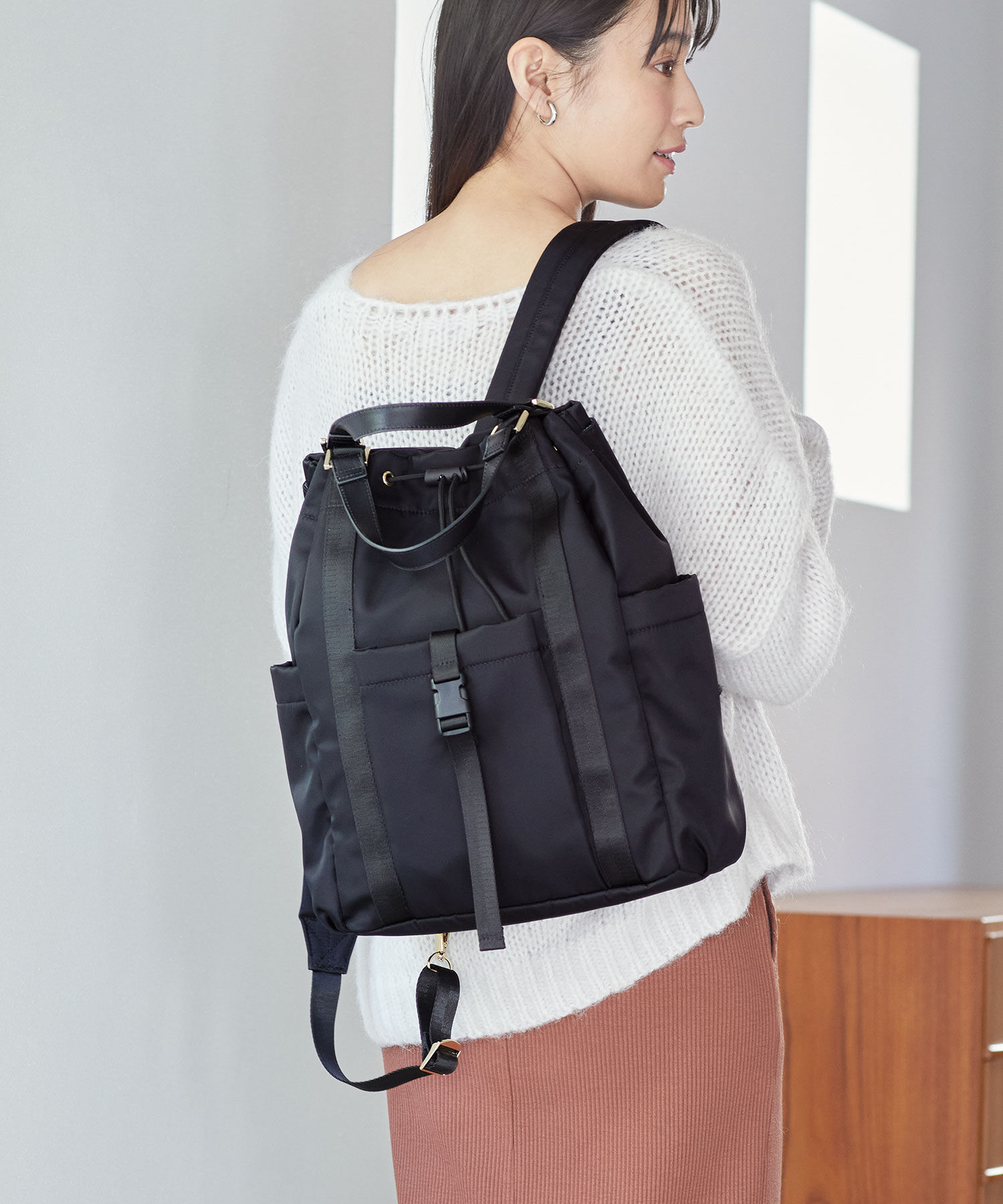 TOPKAPI TREASURE「【TREASURE TOPKAPI】ナイロン ドローストリングトート リュック / バッグパック」|リュック|