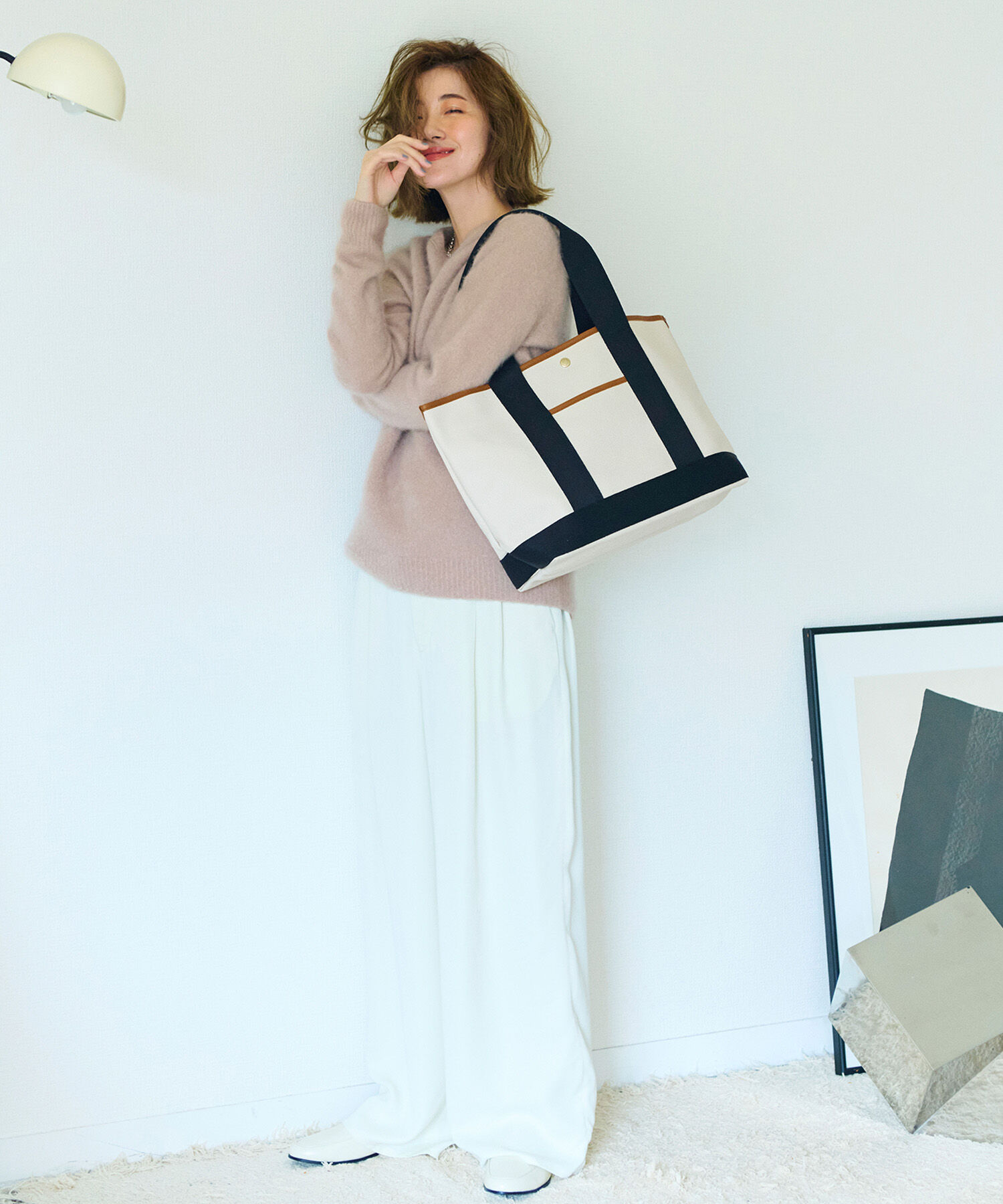 TOPKAPI BREATH「【Breath TOPKAPI】SCOTCH GRAIN スコッチグレイン ロングハンドル トートバッグ L」|トートバッグ|