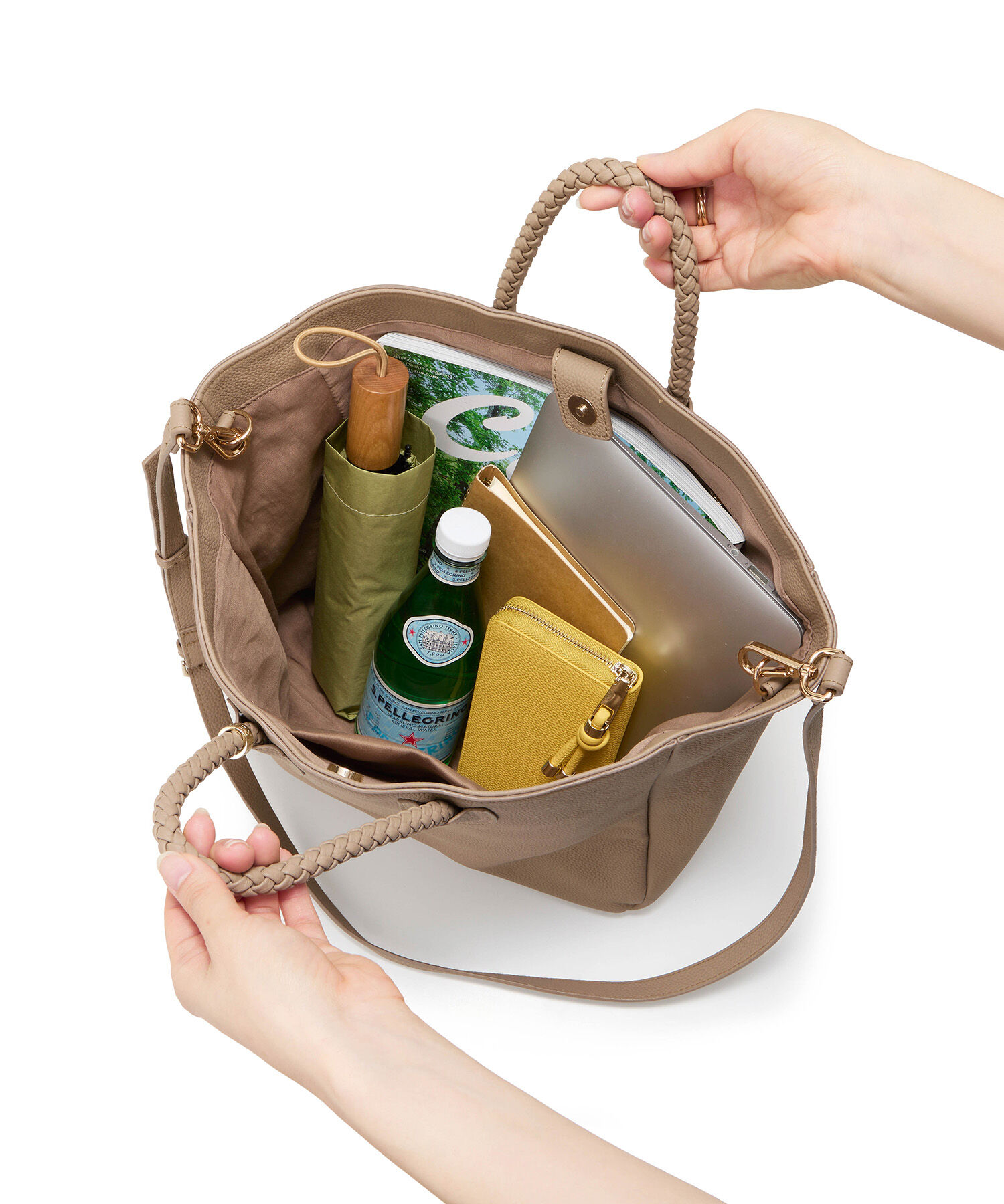 TOPKAPI TREASURE「【ドラマ着用】【TREASURE TOPKAPI】シュリンクレザー メッシュハンドル ショルダー付き トート バッグ」|トートバッグ|