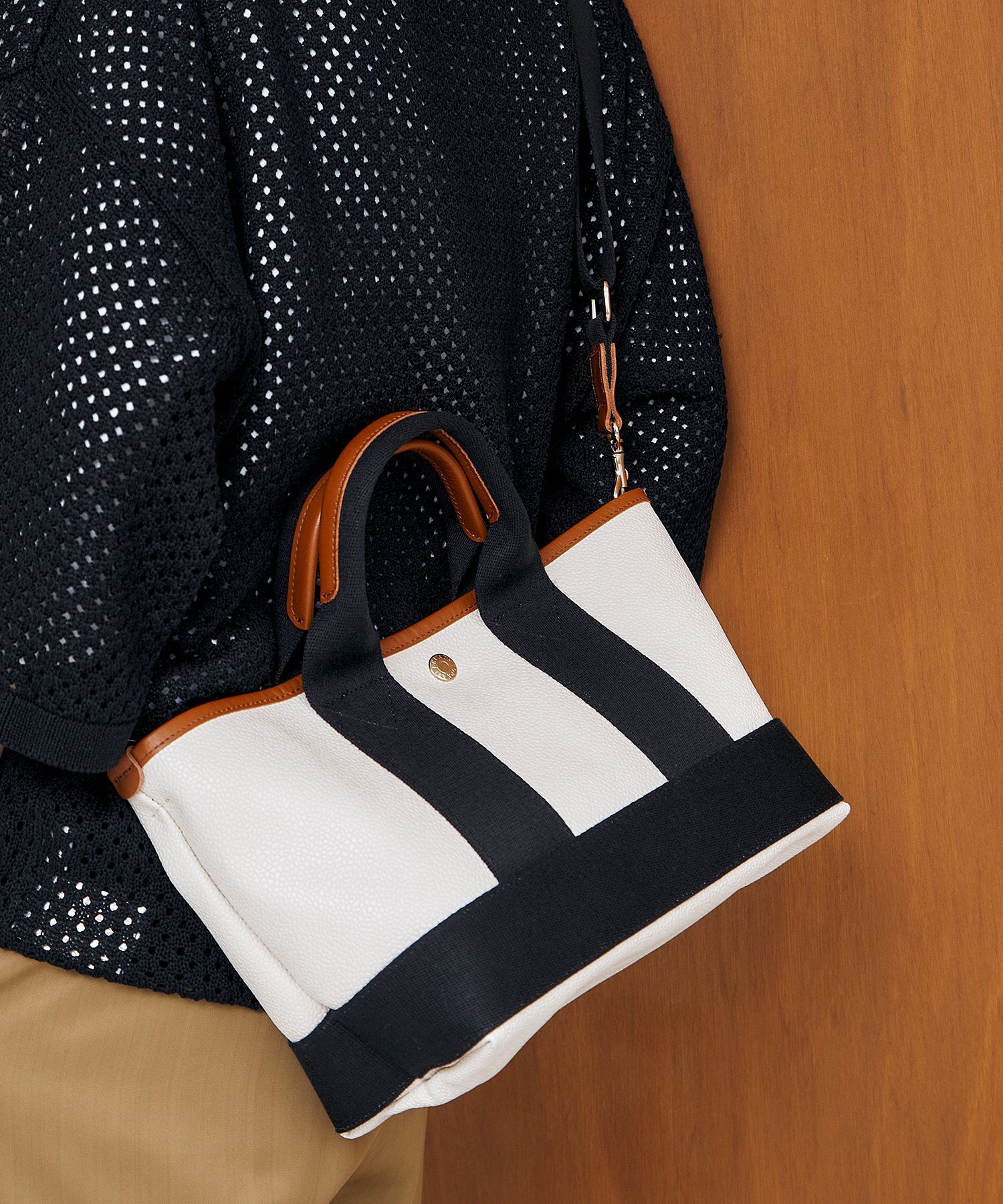 TOPKAPI BREATH「【Breath TOPKAPI】SCOTCH GRAIN スコッチグレイン ショルダー付き ミニ トート バッグ 」|トートバッグ|