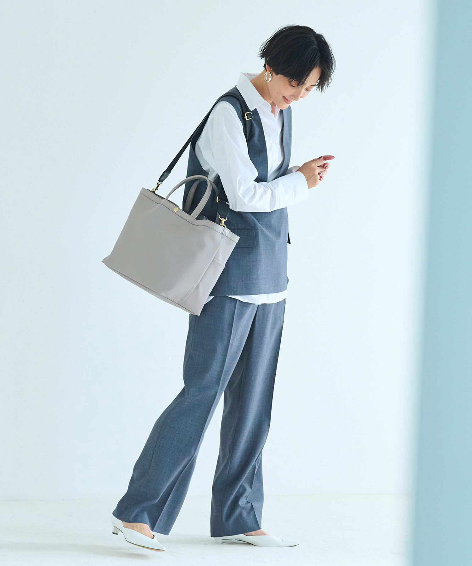 TOPKAPI BREATH「【Breath TOPKAPI】Bright ブライト スリーポケット A4 トートバッグ」|トートバッグ|