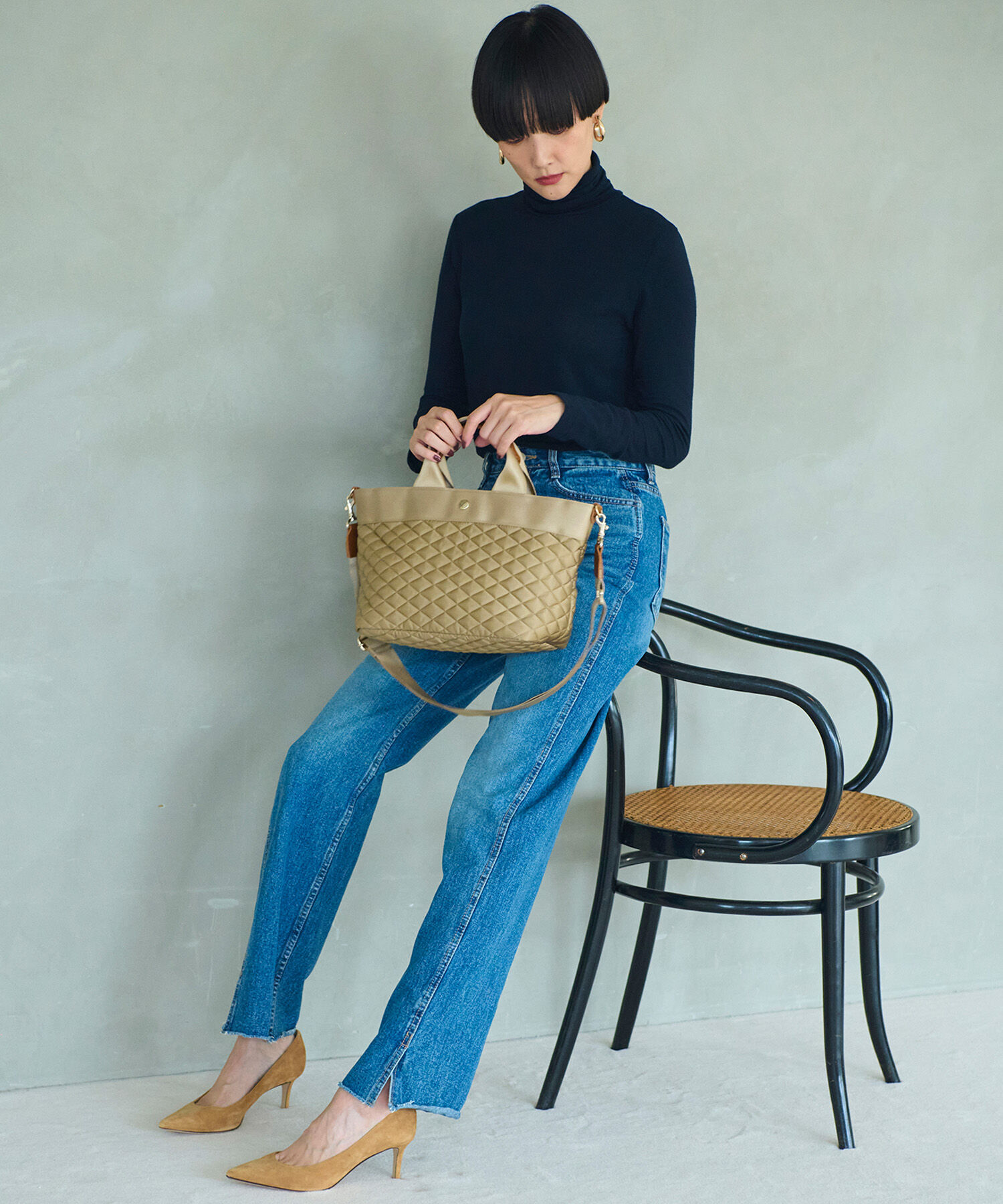 TOPKAPI BREATH「【Breath TOPKAPI】RIPPLE リプル キルティング ショルダー付き B5 トートバッグ 撥水 / 軽量」|トートバッグ|