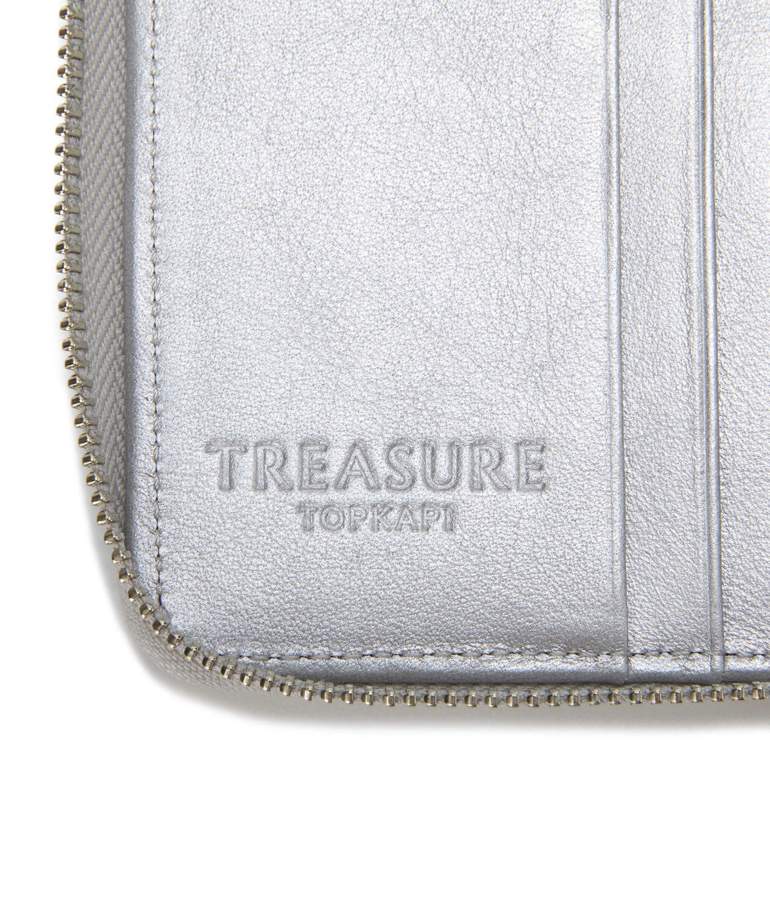 TOPKAPI TREASURE「【TREASURE TOPKAPI】エンボスレザー ホログラム ラウンド 二つ折り 財布」|財布|
