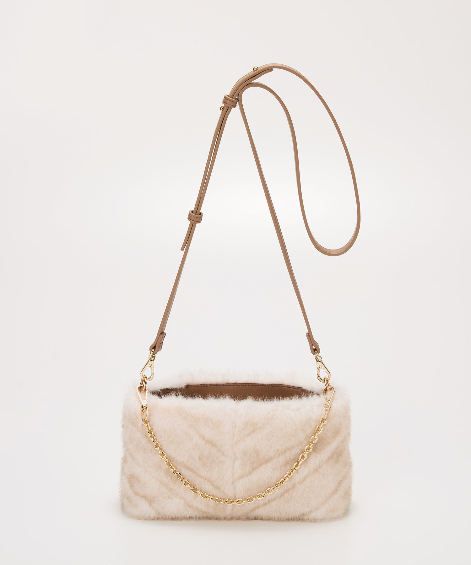 TOPKAPI TREASURE「【TREASURE TOPKAPI】フェイクファー チェーン付き ミニ ショルダー バッグ」|ショルダー・メッセンジャー|