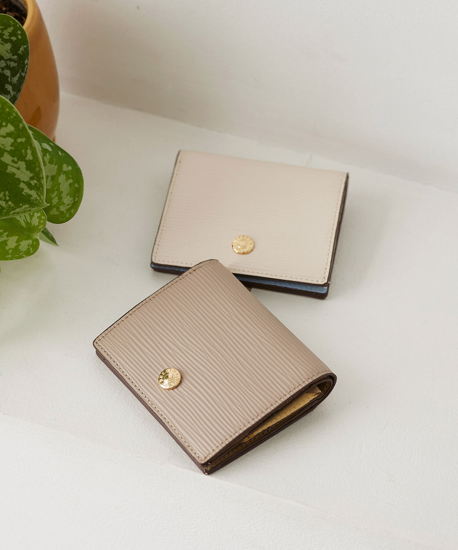 TOPKAPI BREATH「【Breath TOPKAPI】RIPPLE リプル 折り財布」|財布|グレージュ