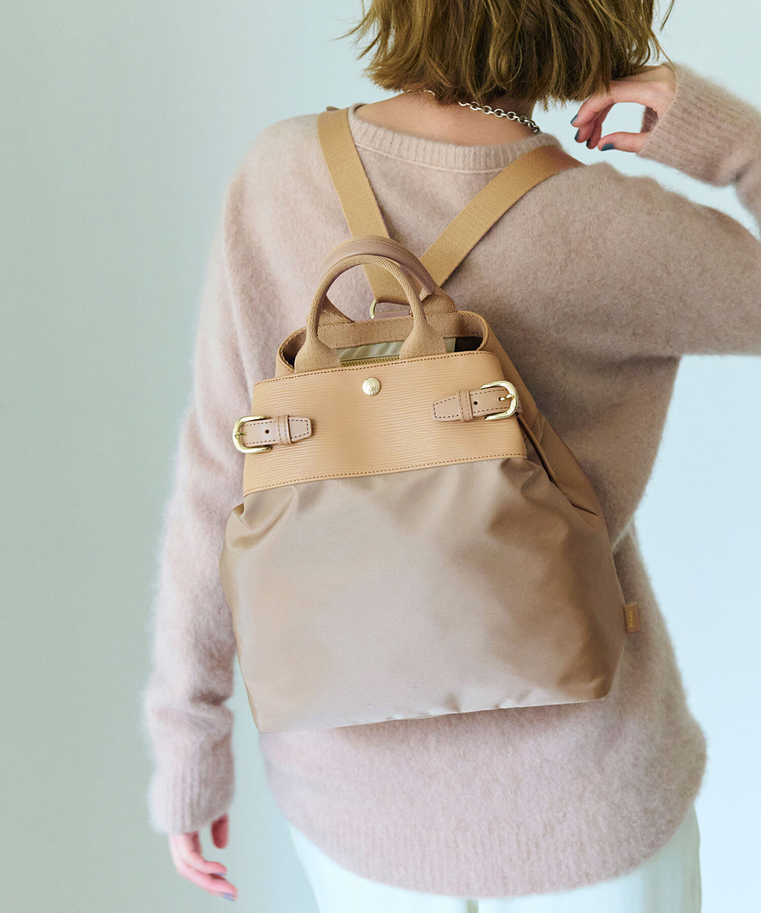 TOPKAPI BREATH「【Breath TOPKAPI】RIPPLE リプル ナイロン コンビ ベルト デザイン 3way リュック / バッグパック」|リュック|