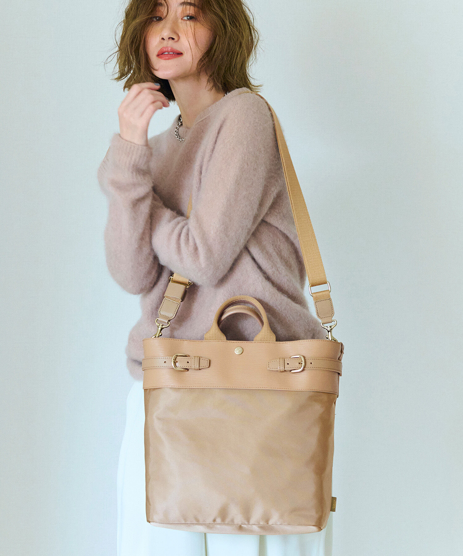 TOPKAPI BREATH「【Breath TOPKAPI】RIPPLE リプル ナイロン コンビ ベルト デザイン 3way リュック / バッグパック」|リュック|