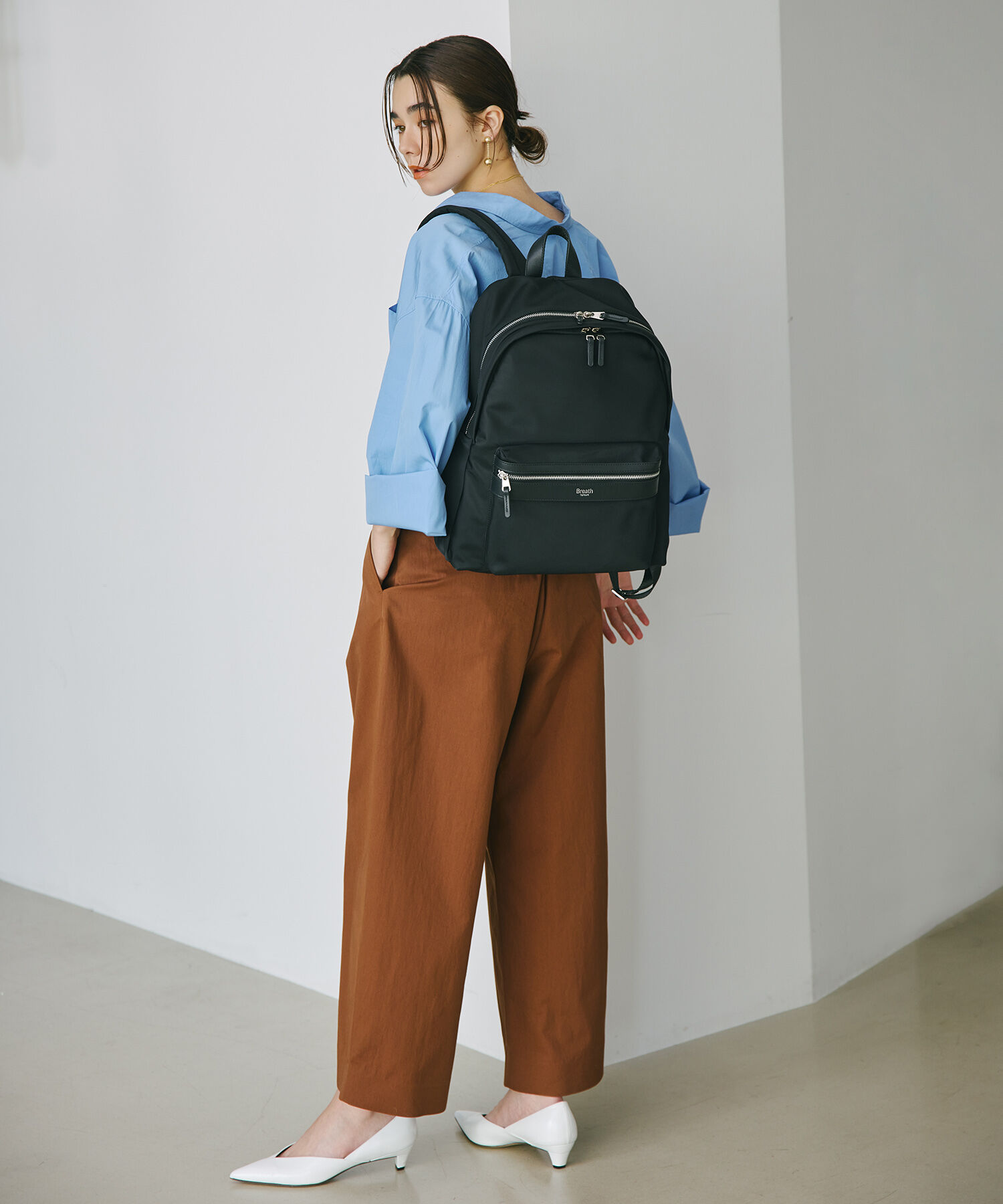 TOPKAPI BREATH「【Breath TOPKAPI】防水ナイロン レザーコンビ PC対応 リュック バックパック」|リュック|