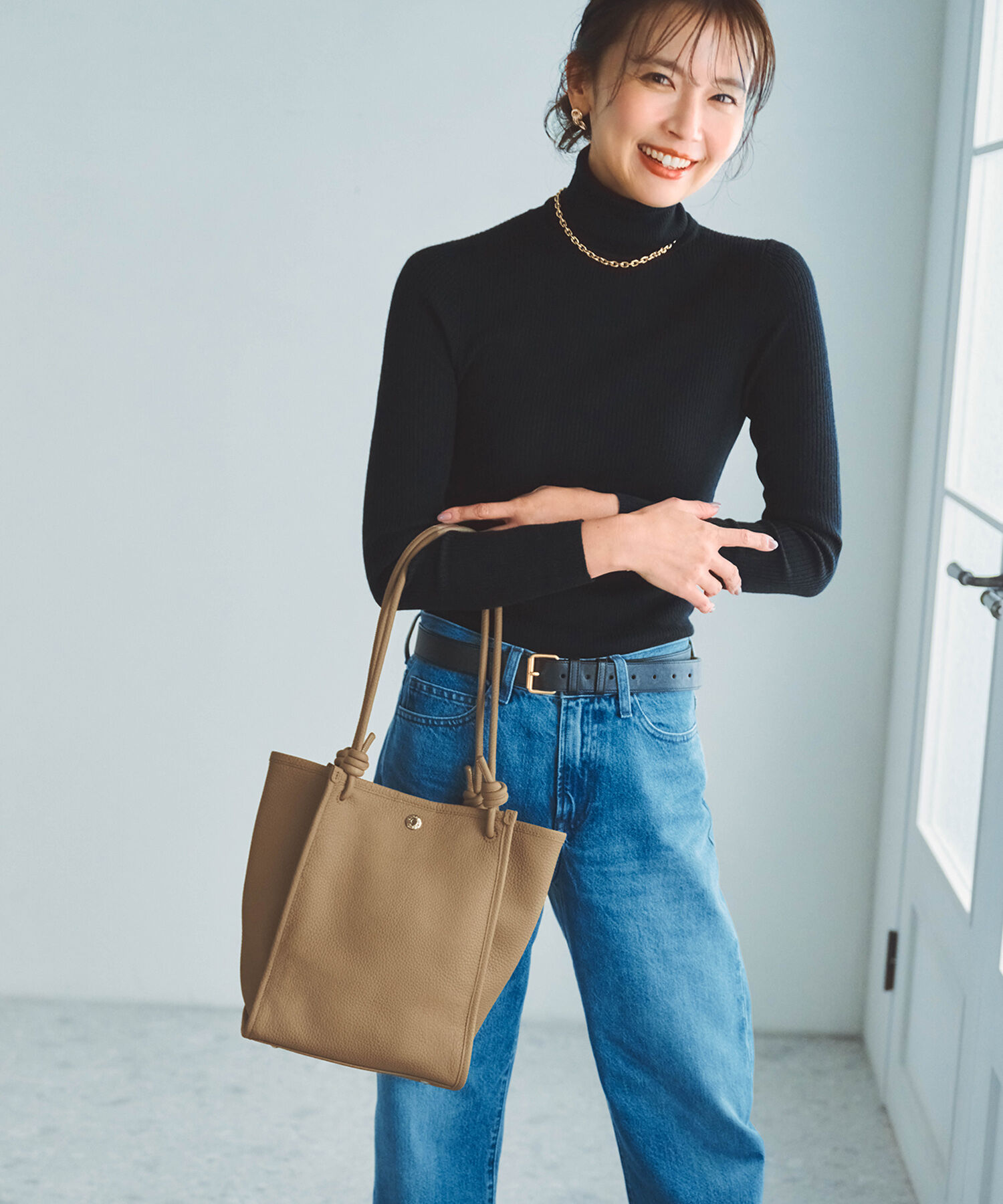 TOPKAPI BREATH「【Breath TOPKAPI】シュリンクレザー ノットハンドル トートバッグ」|トートバッグ|