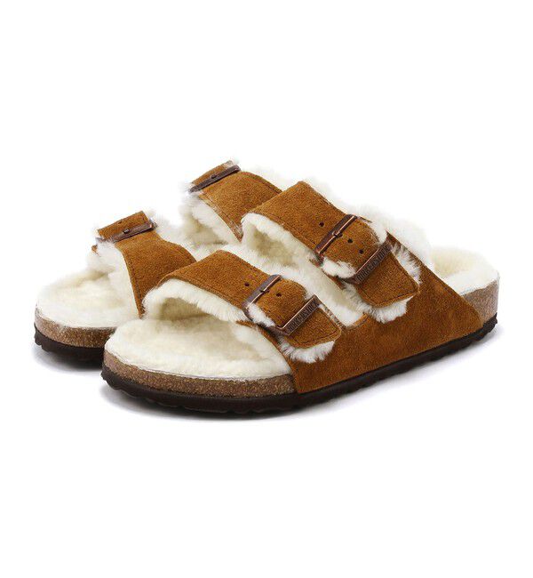 BIRKENSTOCK「【ビルケンシュトック】アリゾナ/ミンク スエードレザー シープスキン/サンダル メンズ」|サンダル|
