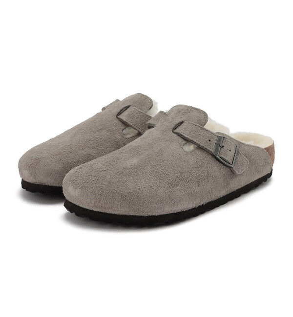 BIRKENSTOCK「【ビルケンシュトック】ボストン/ストーンコイン スエード シープスキン ファー/クロッグ メンズ」|サンダル|ストーンコイン