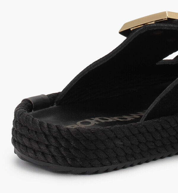 BOHONOMAD「【BOHONOMAD】シドニー/ブラック ベロアレザー/サンダル メンズ レディース」|サンダル|