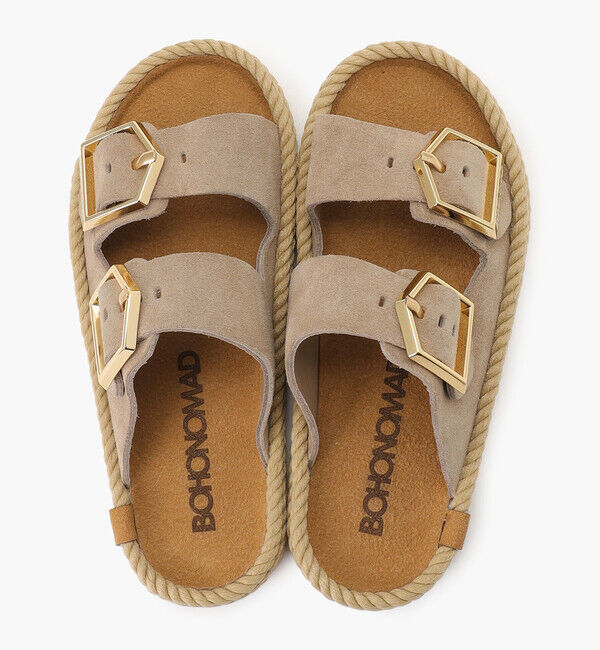 BOHONOMAD「【BOHONOMAD】シドニー/トープ ベロアレザー/サンダル メンズ レディース」|サンダル|